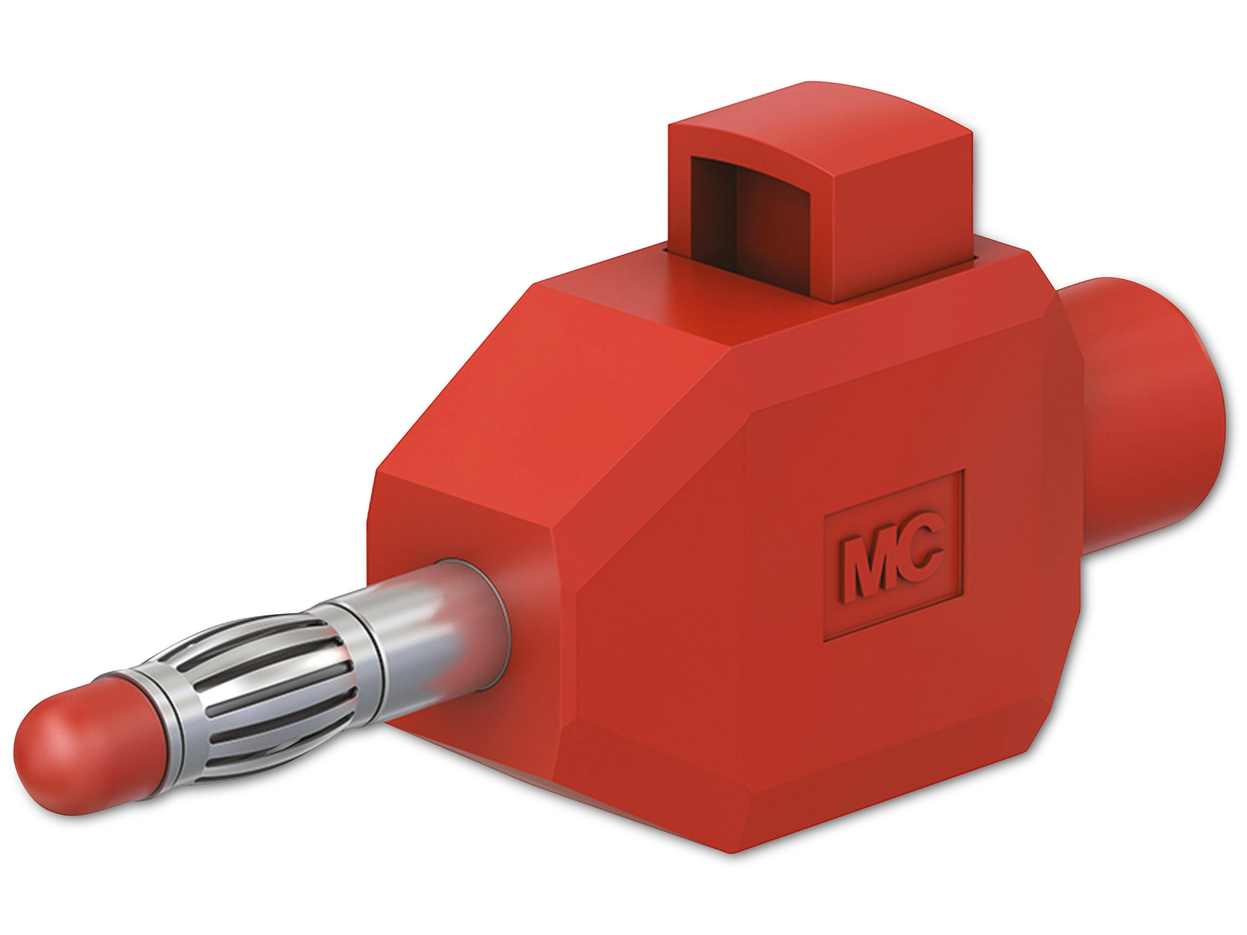 STÄUBLI Klemmstecker, 22.3006-22, 4 mm , rot, 30 V, 10 A / 60 V, 10 A