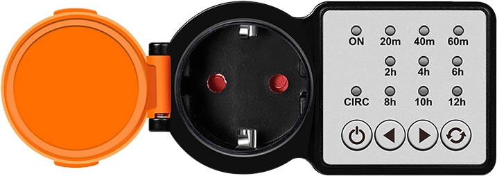 Outdoor Zeitschaltuhr LOGILINK, CEE 7/3, Timer, IP44, 3600 W, schwarz/orange