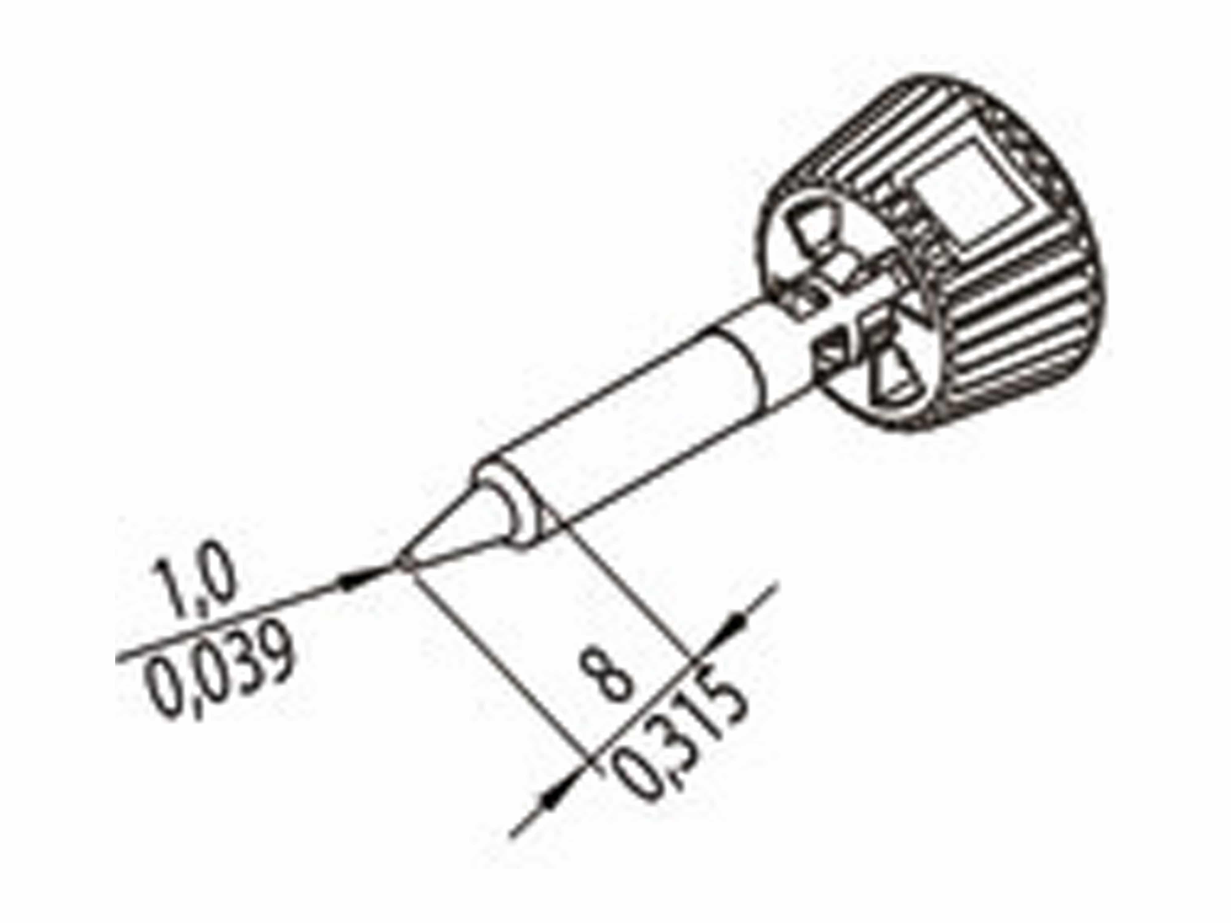 ERSA Lötspitze, 0142PDLF10/SB, bleistiftspitz, 1,0 mm