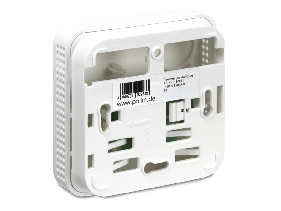 Raumtemperaturfühler mit Sensor PT1000, 84,5x84,5x25 mm