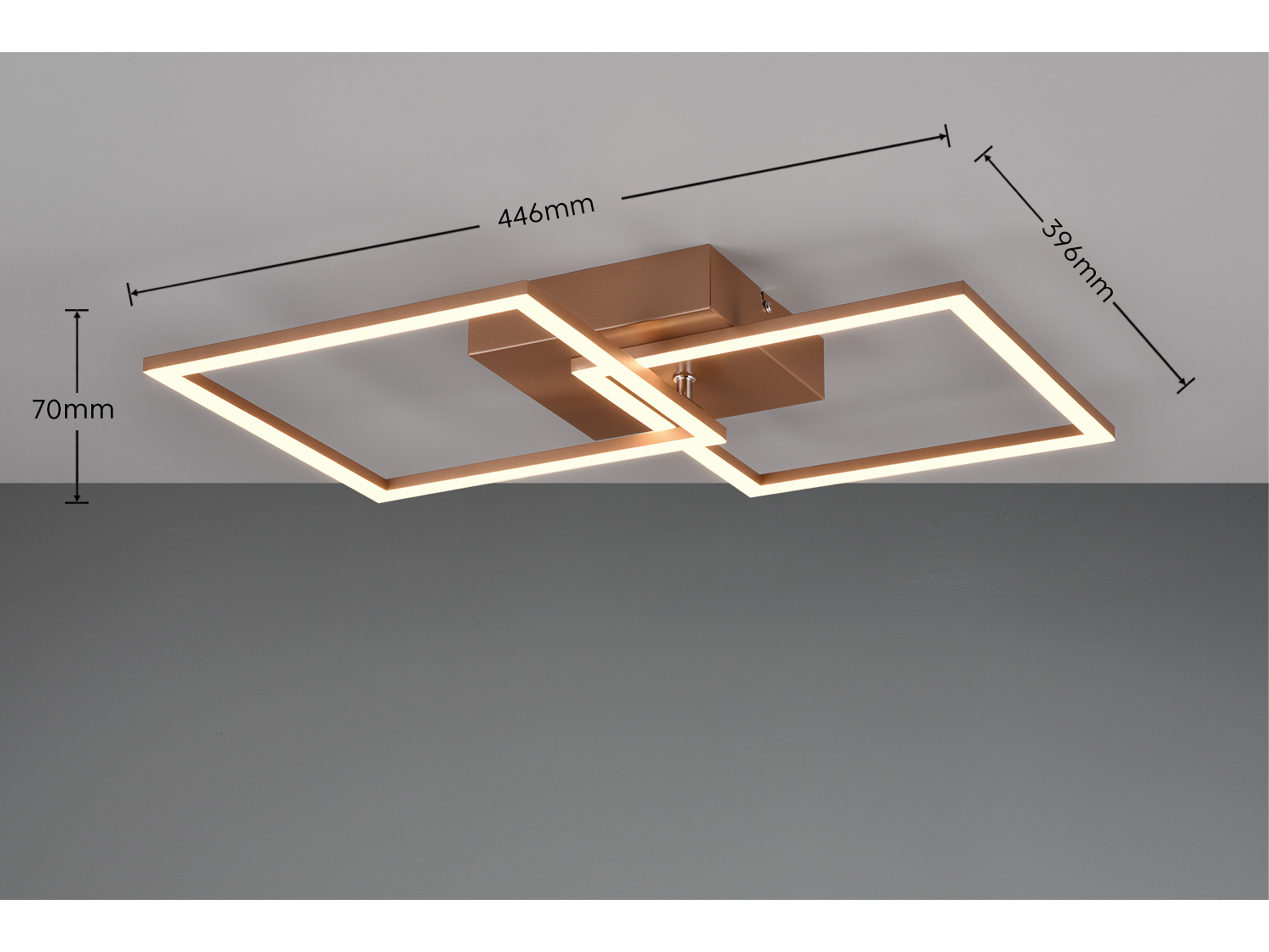 REALITY LED-Deckenleuchte Trail R64492165 coffee, 20 W, 2250 lm, 3000 K REALITY LED-Deckenleuchte Trail R64492165 coffee, 20 W, 2250 lm, 3000 K