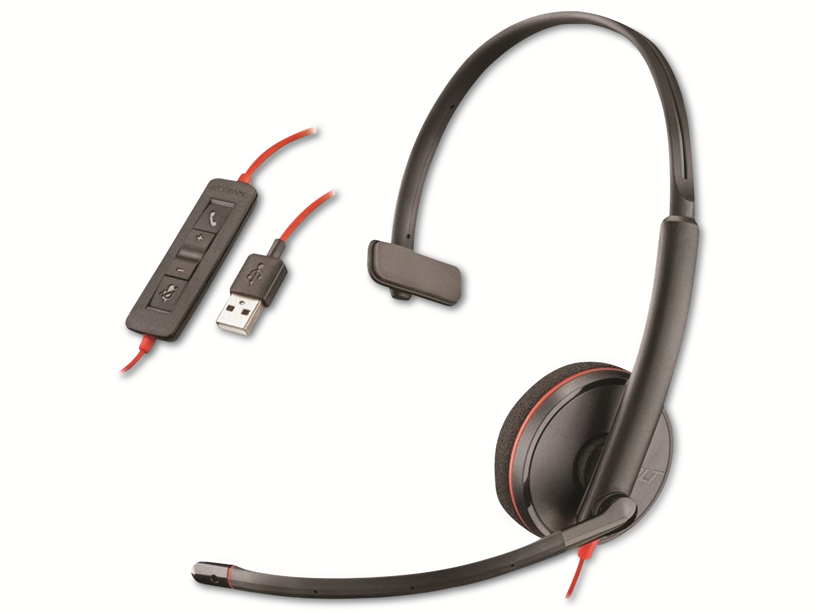 POLY Headset Blackwire C3210, monaural