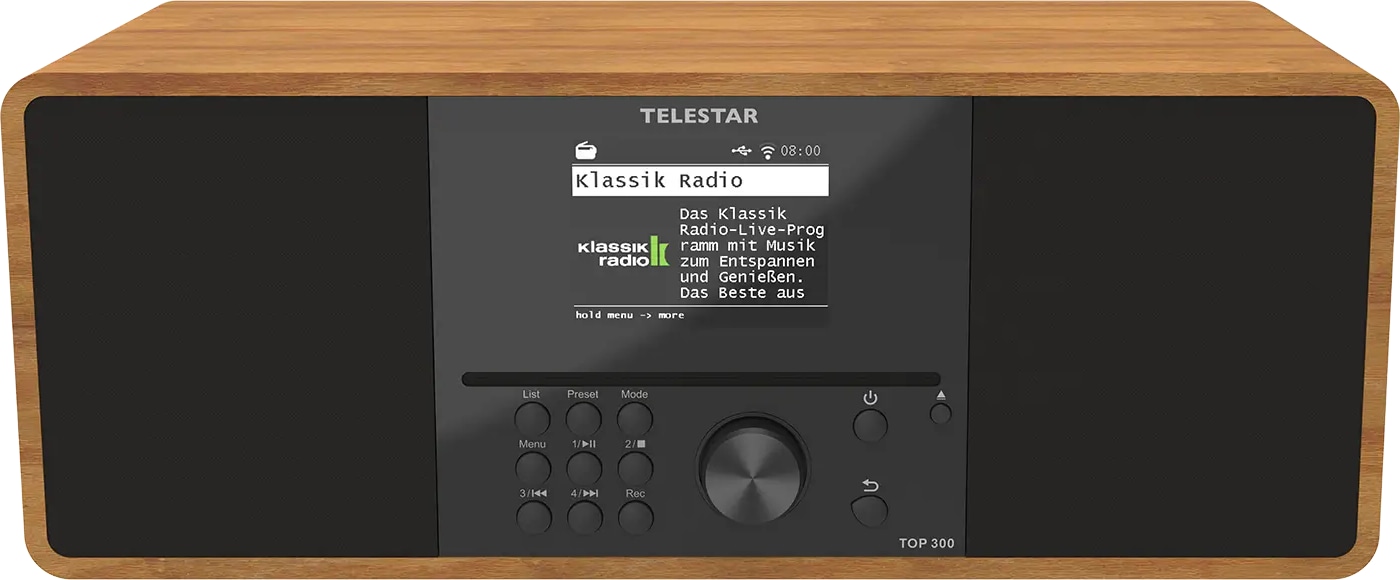 TELESTAR Digitalradio TOP 300, DAB+/UKW, Bluetooth, Holzoptik