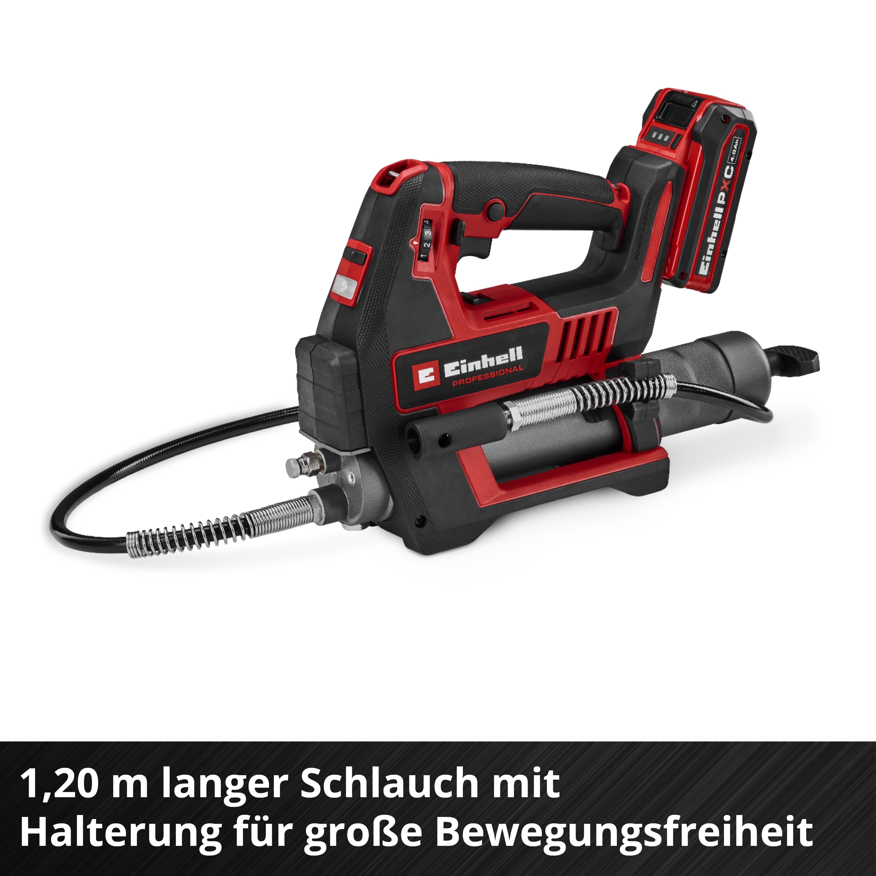 EINHELL PROFESSIONAL Akku-Fettpresse TP-GR 18/690 Li + Starterset 4,0 Ah