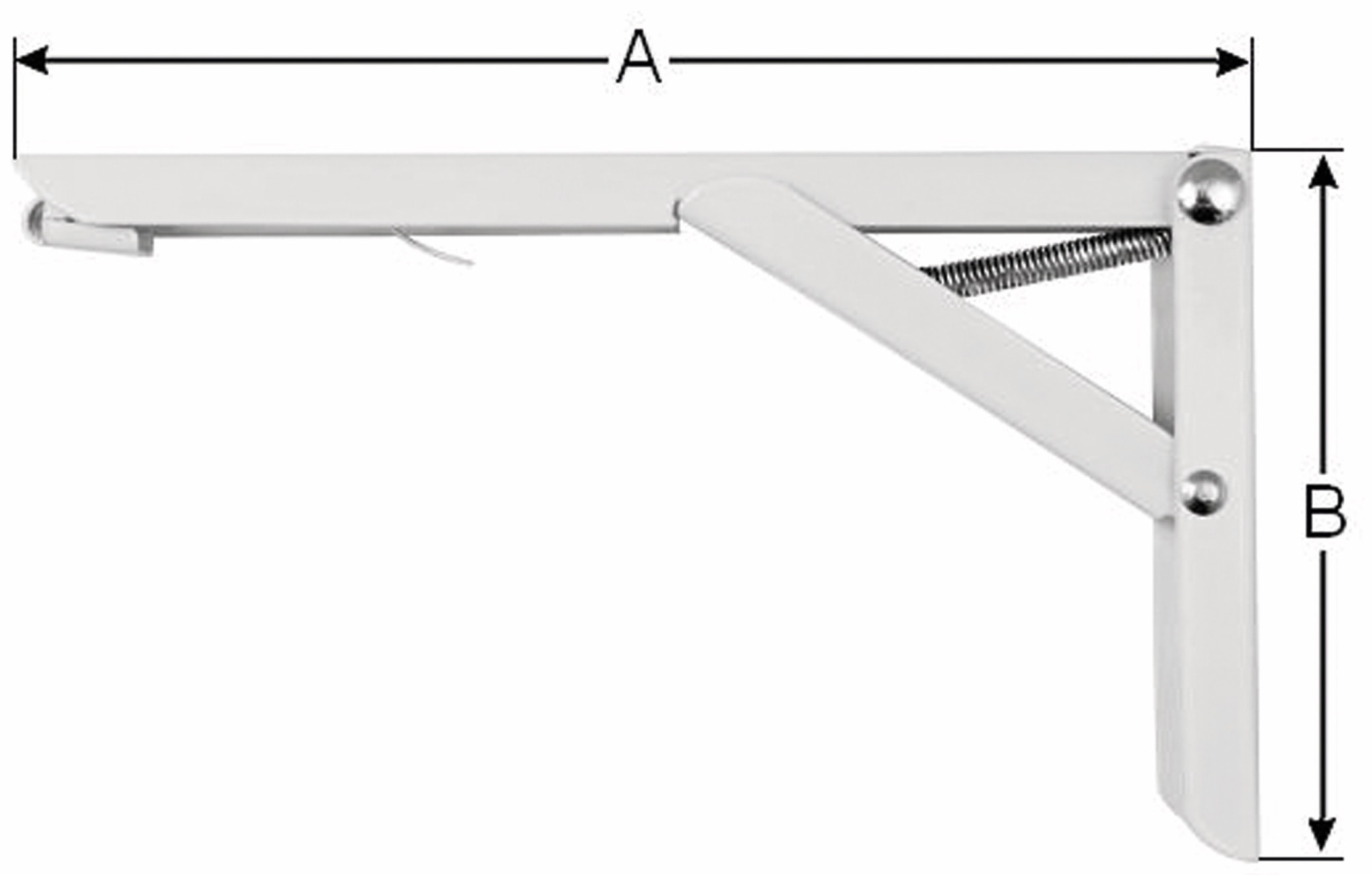 Regalwinkel-Set, klappbar, 245 mm, weiß, 2 Stück