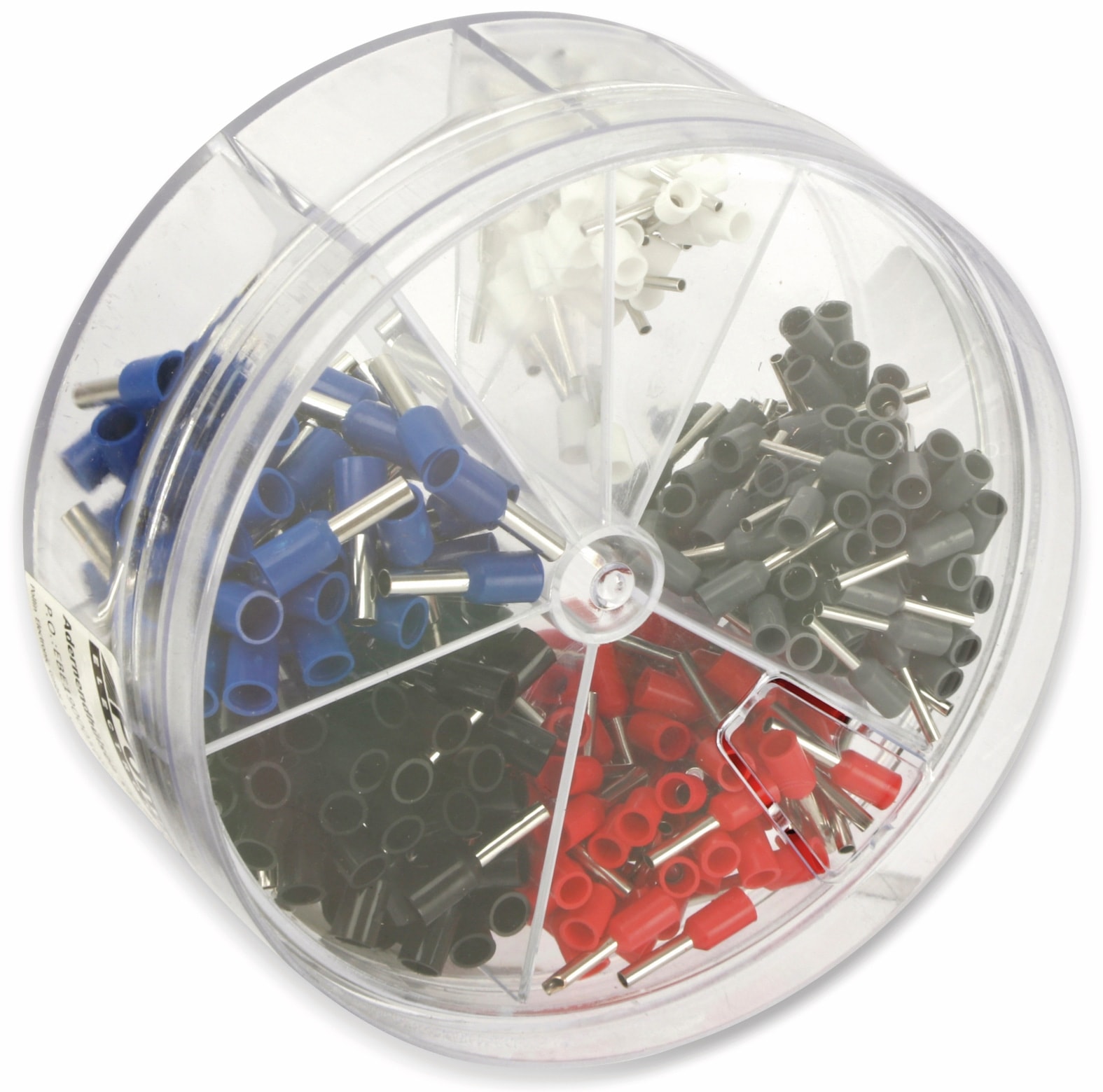Sortiment Aderendhülsen 0,5 mm² - 2,5 mm², 400 Stück, in Kunststoffbox