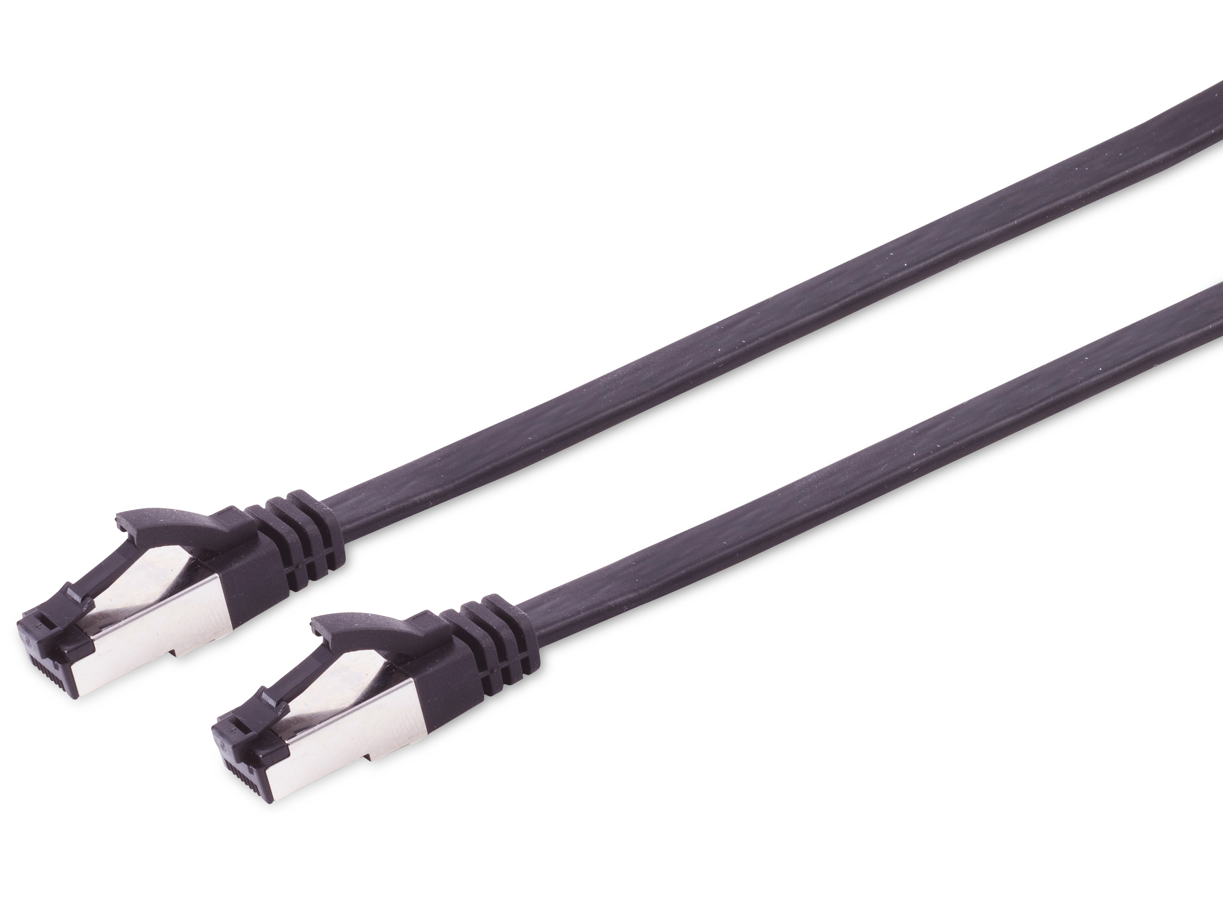 S-IMPULS CAT.8.1 Netzwerkkabel, flach, TPE, schwarz, 0,5 m S-IMPULS CAT.8.1 Netzwerkkabel, flach, TPE, schwarz, 0,5 m