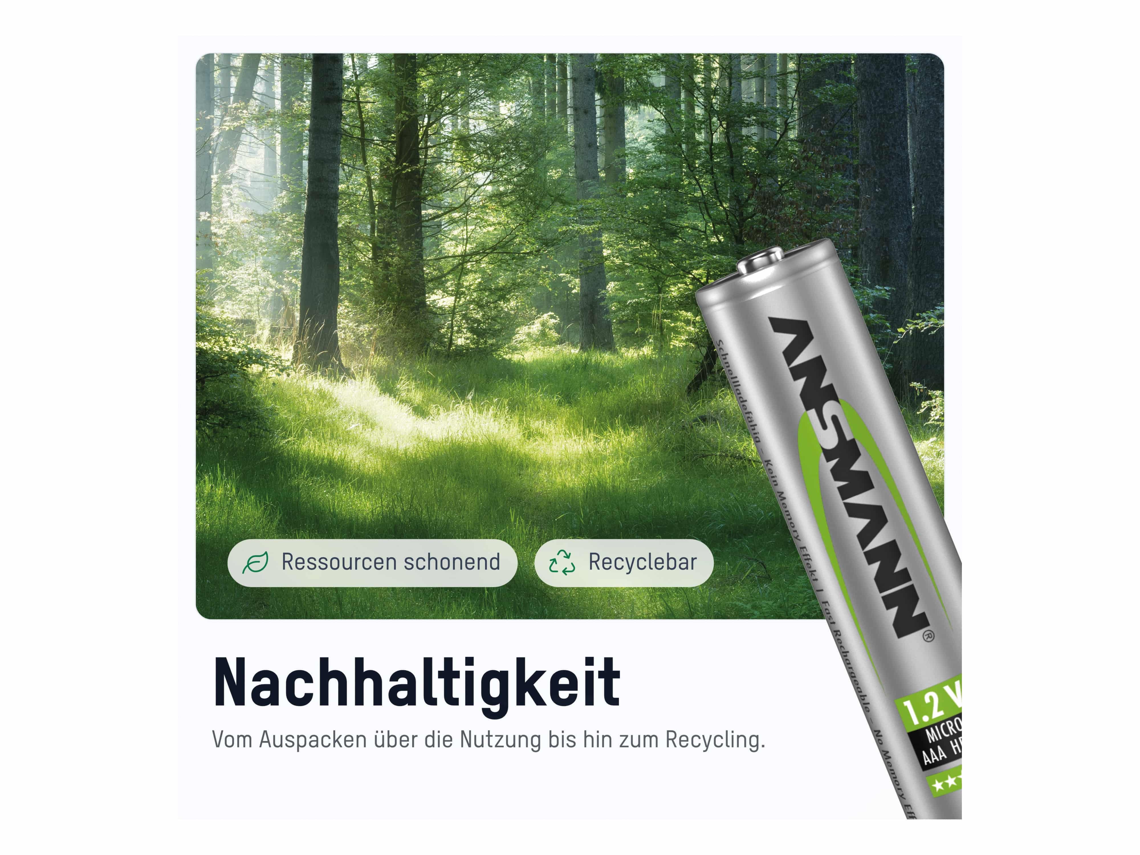 ANSMANN NiMH Akku Micro AAA 550 mAh maxE 4 Stück