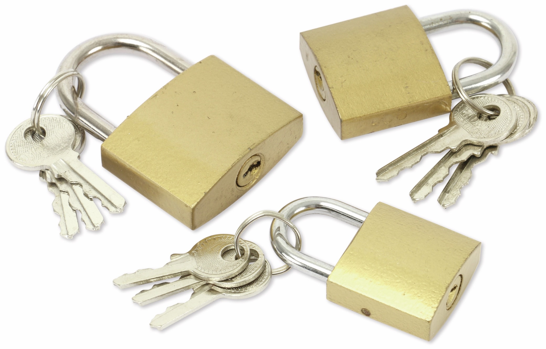 EUROTOOLS Vorhängeschloss-Set 3-teilig EUROTOOLS Vorhängeschloss-Set 3-teilig