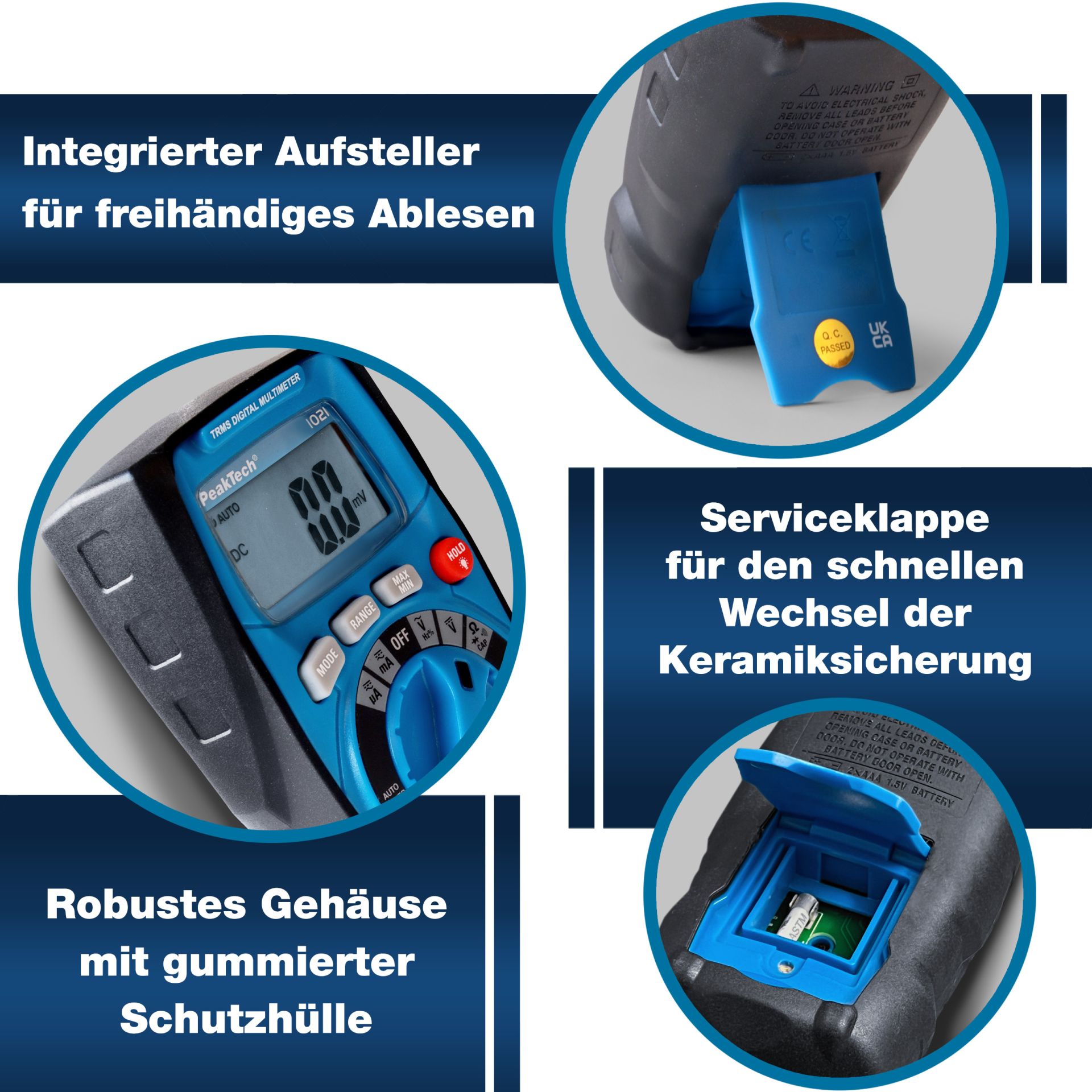 PEAKTECH Digital Multimeter P 1021, 4000 Counts