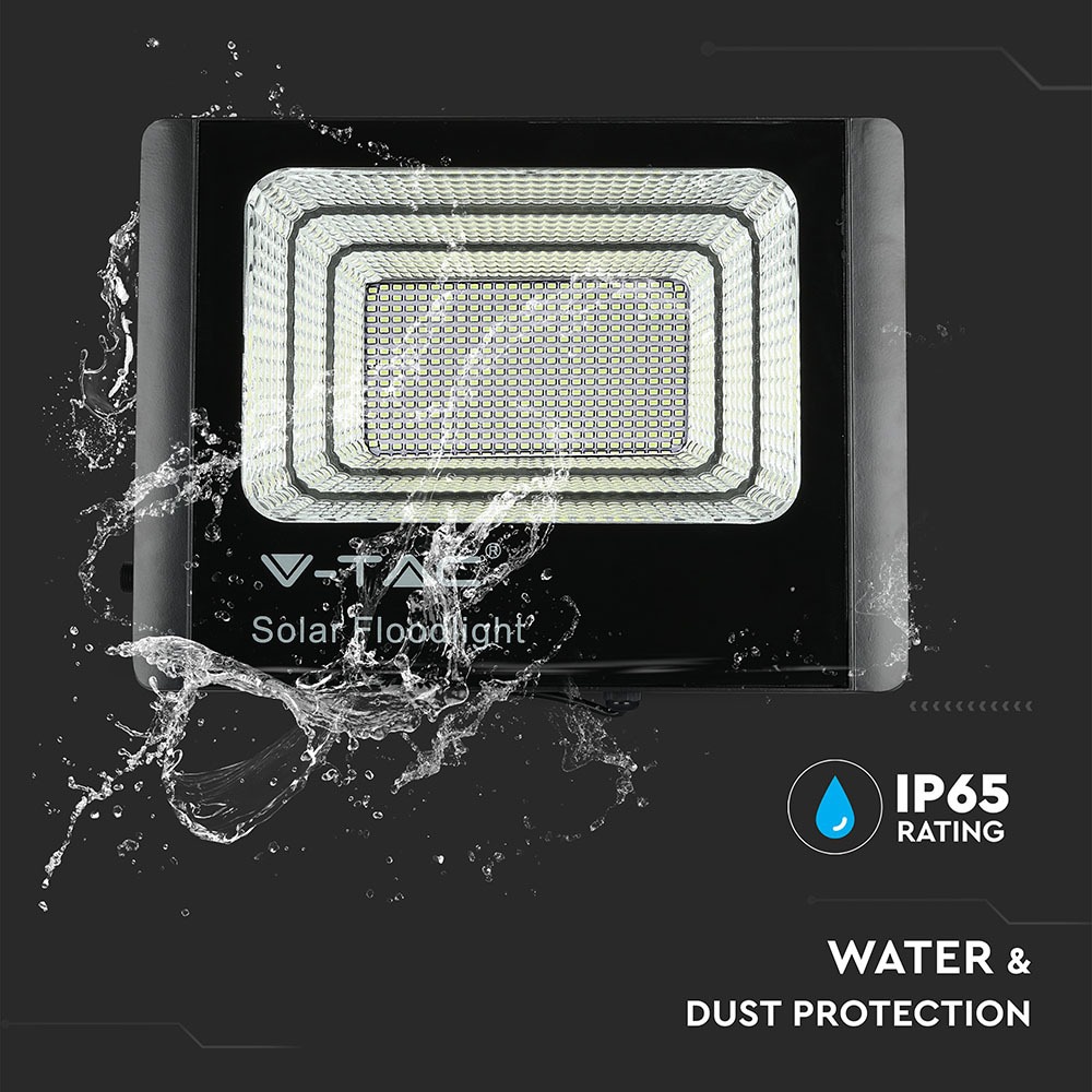 V-TAC Solar LED-Fluter VT-300W, 50 W, 6000 K, mit Panel + Fernbedienung