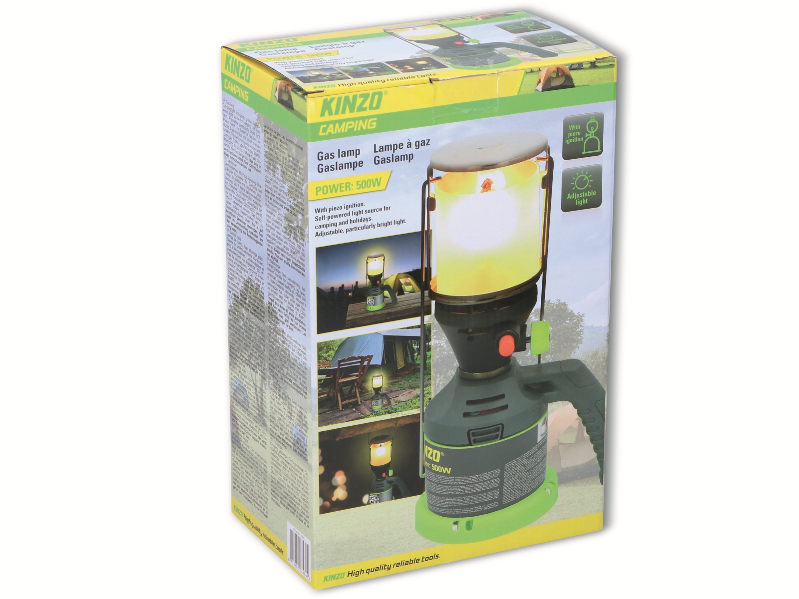 KINZO Camping-Gaslampe, 500 W KINZO Camping-Gaslampe, 500 W