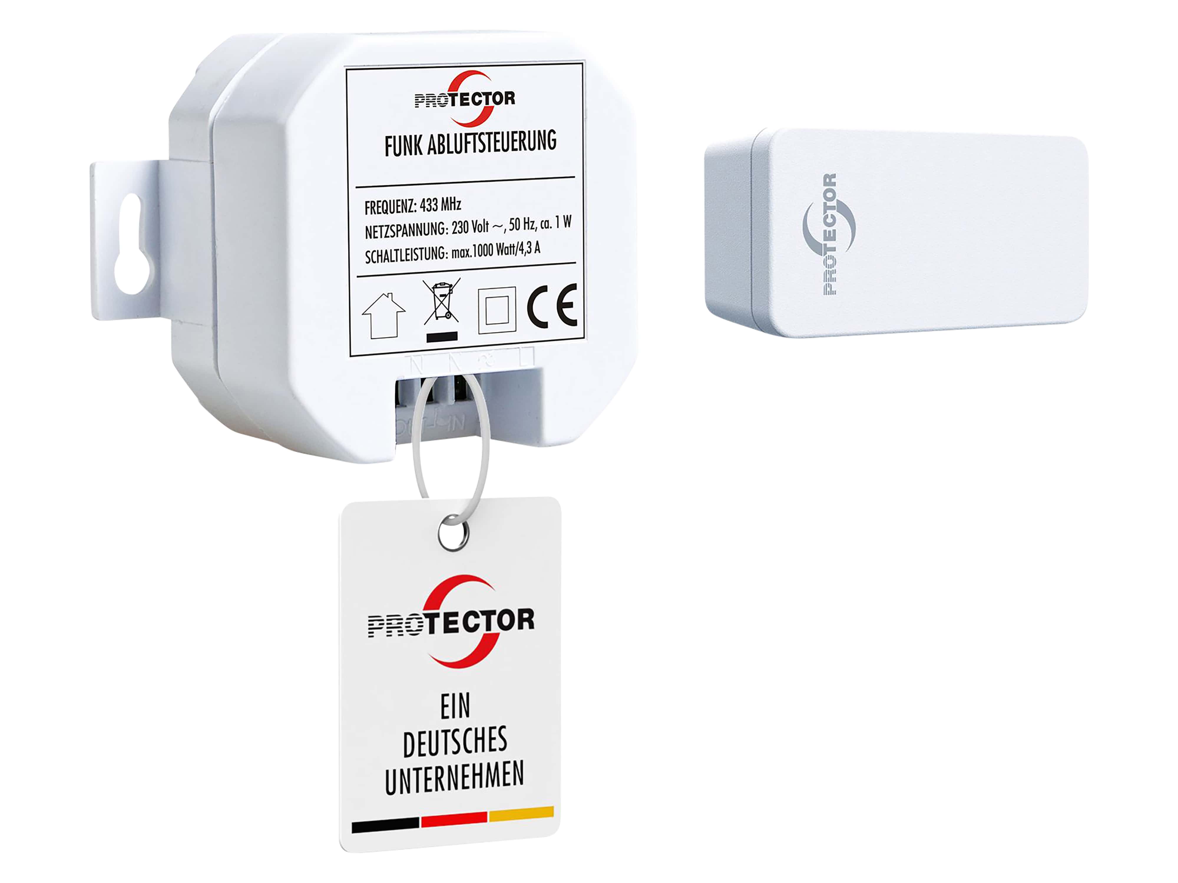 PROTECTOR Funk Abluftsteuerung ASK 6020, mit Kinetik Fenster-Sender, Einbauvariante PROTECTOR Funk Abluftsteuerung ASK 6020, mit Kinetik Fenster-Sender, Einbauvariante