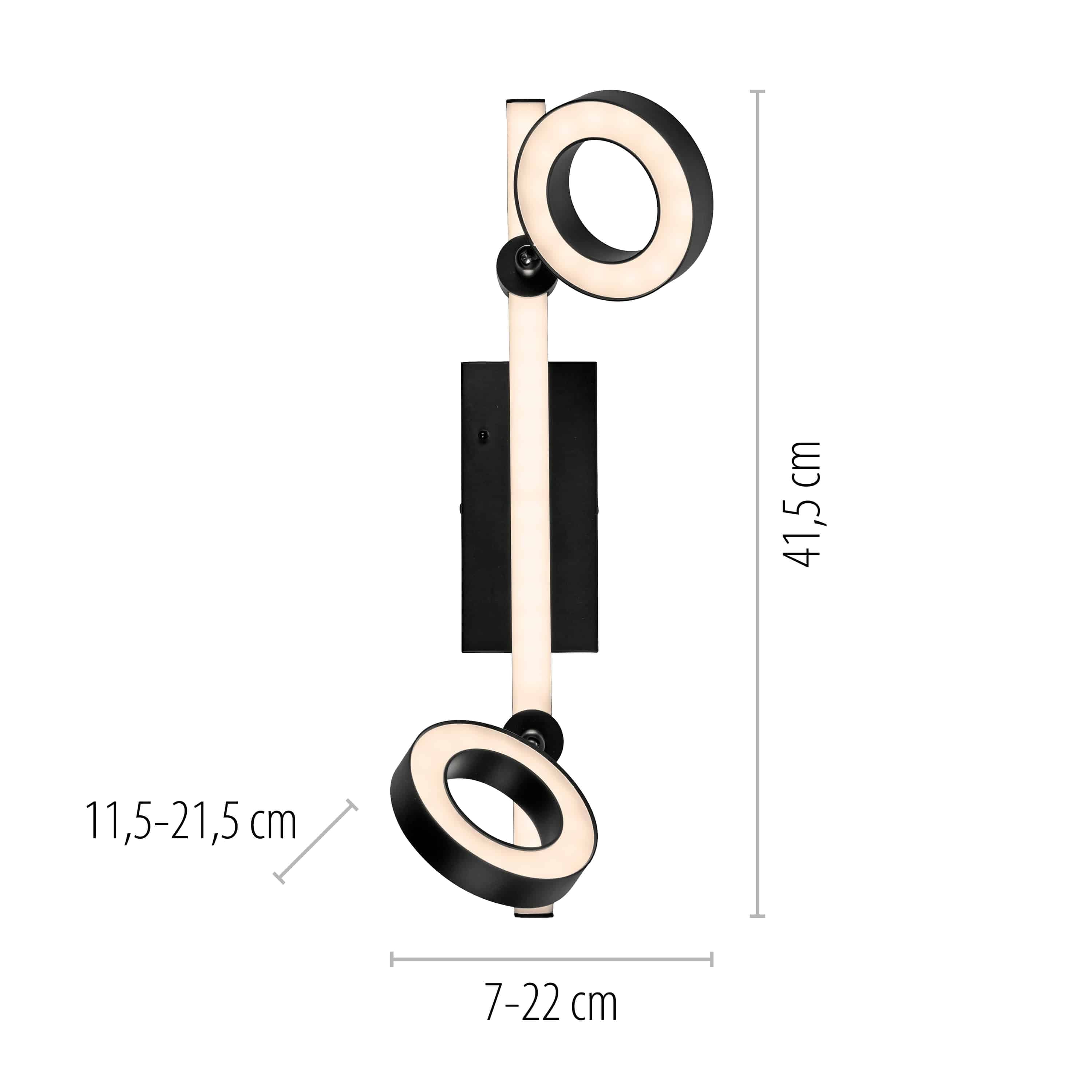 JUST LIGHT LED-Deckenleuchte 12075-18 schwarz, 10,5 W, 1300 lm, CCT, RGB, Smart Home JUST LIGHT LED-Deckenleuchte 12075-18 schwarz, 10,5 W, 1300 lm, CCT, RGB, Smart Home