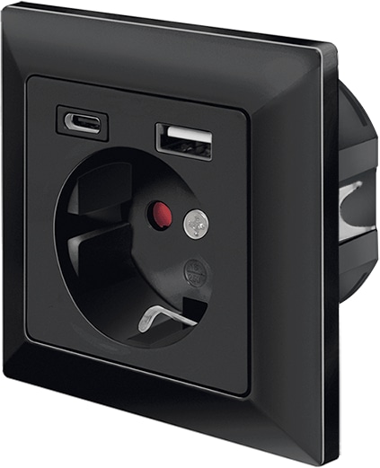 LOGILINK Unterputz-Steckdose PA0262B USB-A USB-C