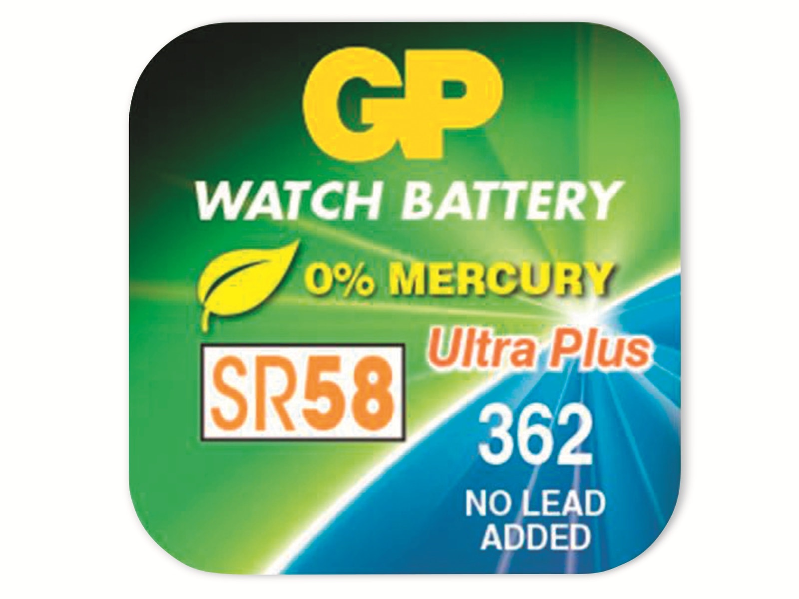 GP Knopfzelle SR58 / 362F, 1,55V, Silberoxid