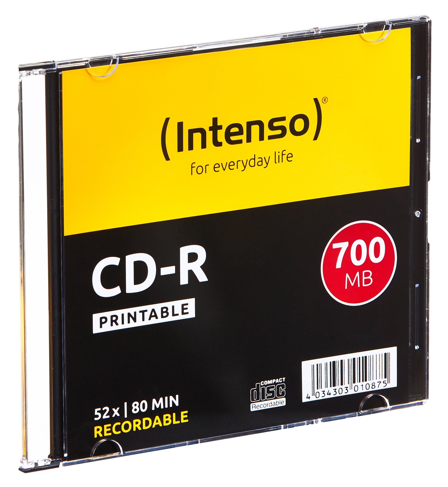 INTENSO CD-R Rohling (bedruckbar) Slimcase 10 Stück