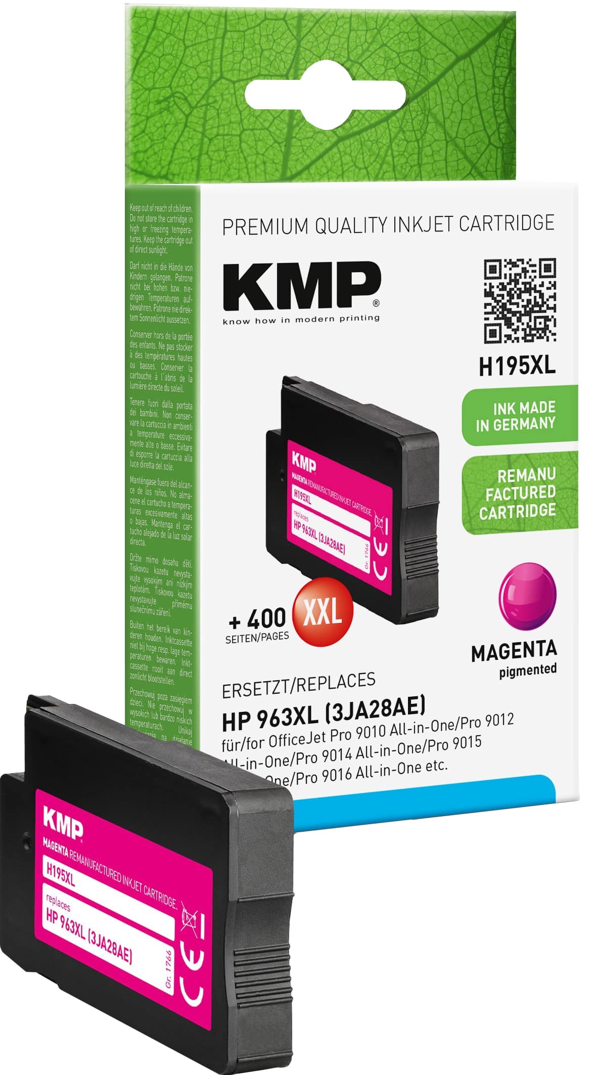 KMP Tintenpatrone H195XL magenta ersetzt HP963XL (3JA28AE)