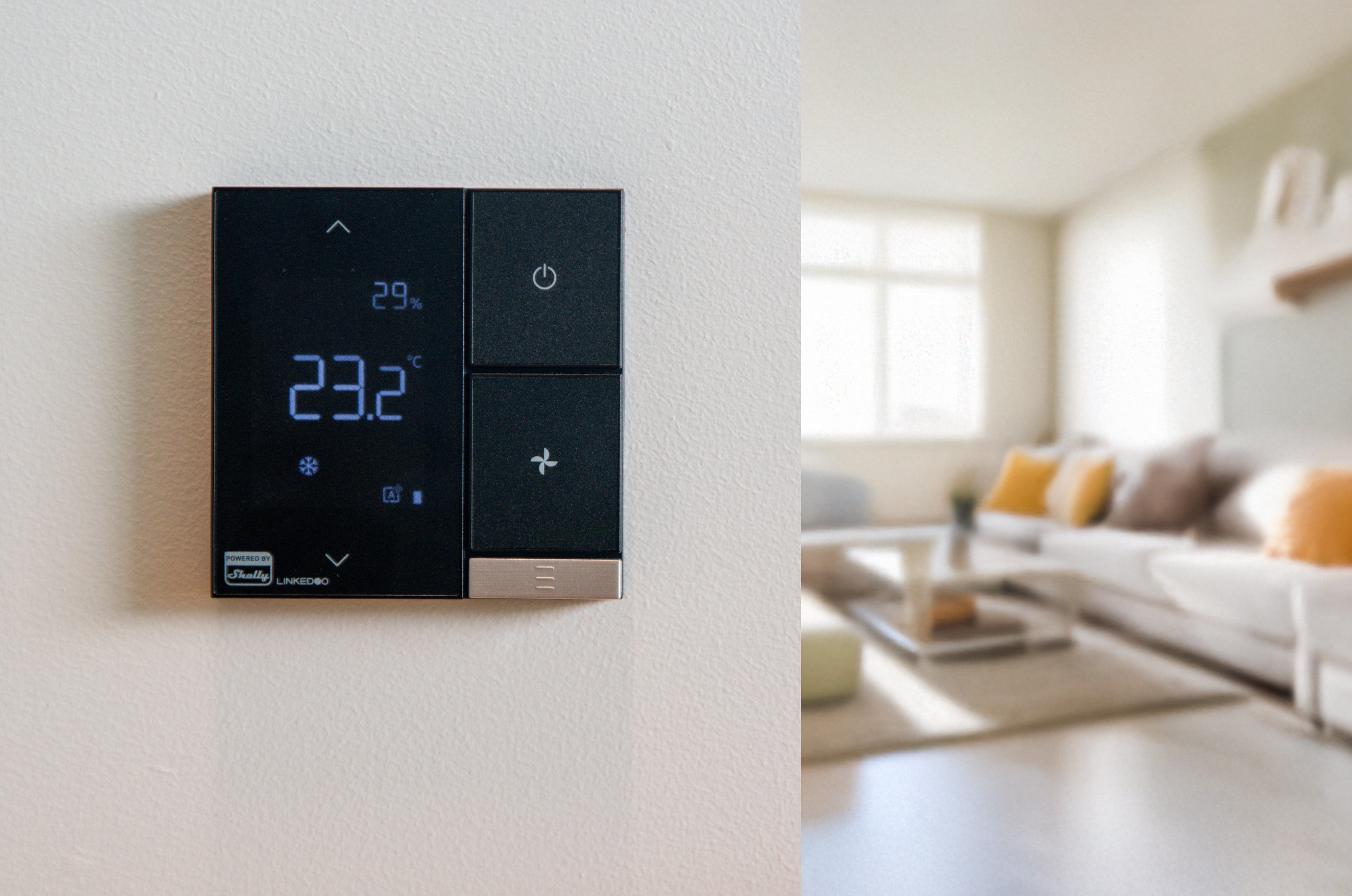 LINKEDGO HVAC Thermostat ST802-B, schwarz