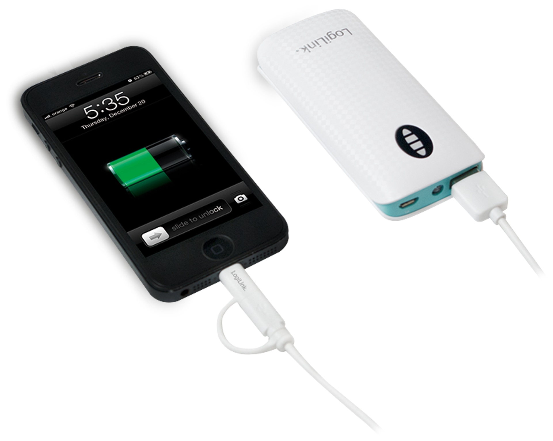 LOGILINK USB-Daten/Ladekabel mit Micro USB und Lightning Anschluss, 1 m,