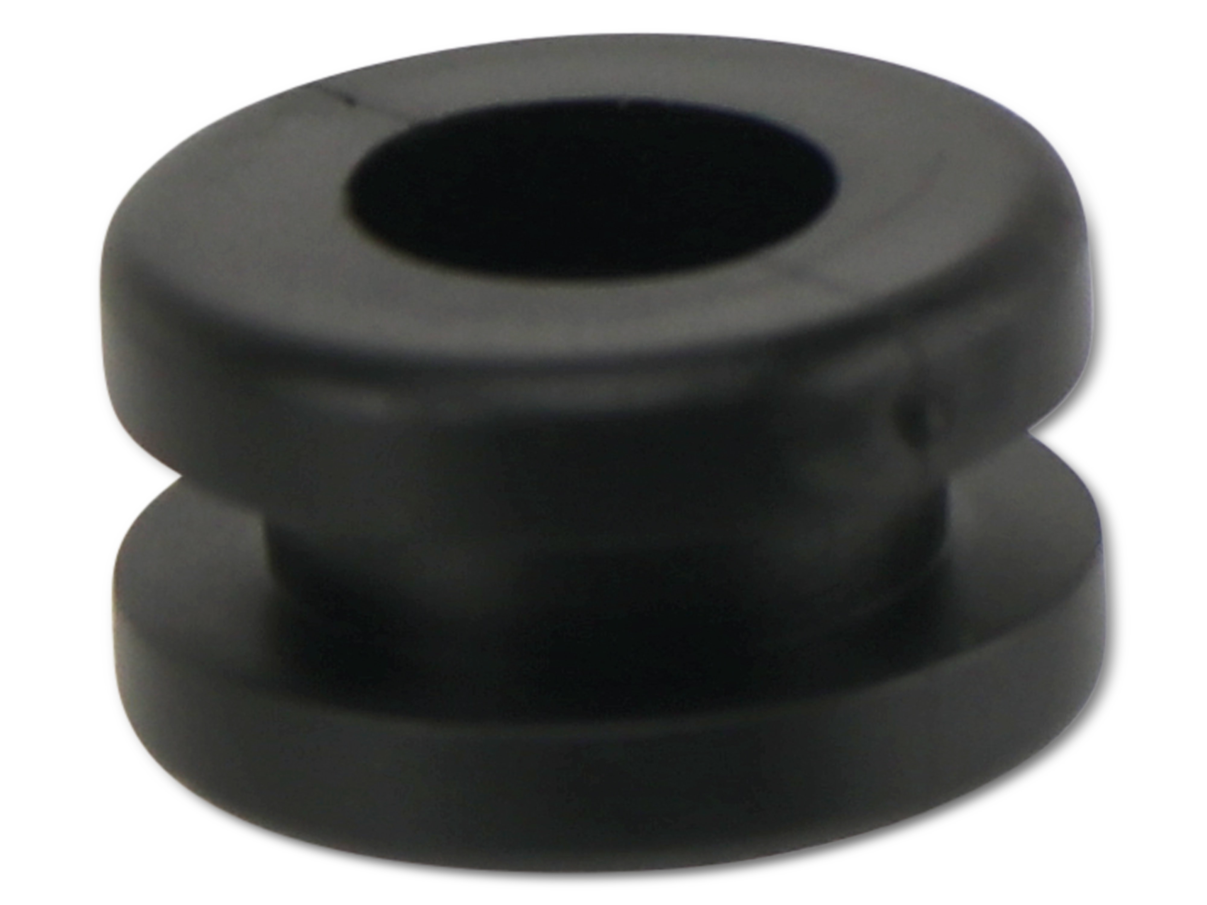 KSS Kabeldurchführungstülle PVC, schwarz, Plattenstärke 3, Loch-Ø 7,8, offen, 1 Stück