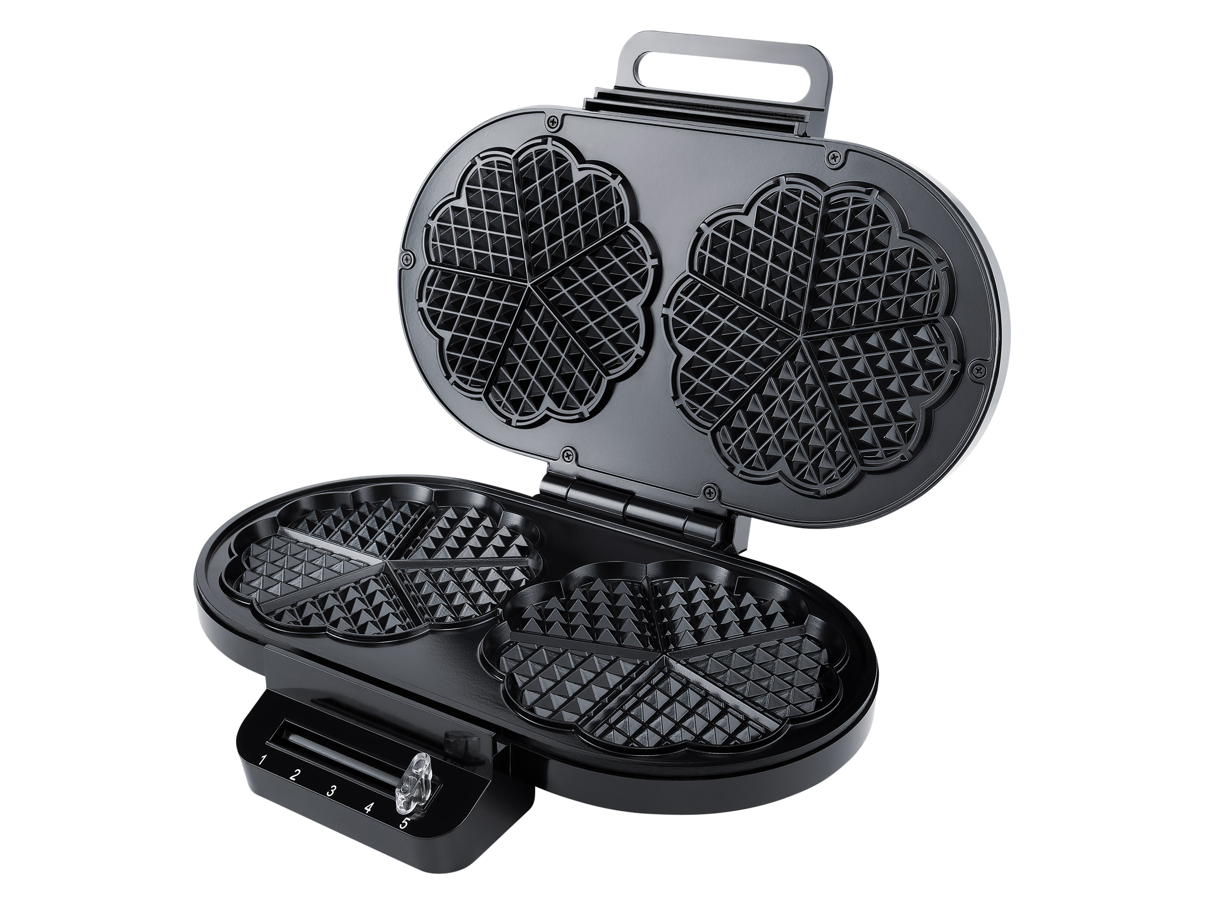 STEBA Doppel Waffeleisen WE 2, 2x5 Herzwaffeln, Ø15,5cm, antihaftbeschichtung