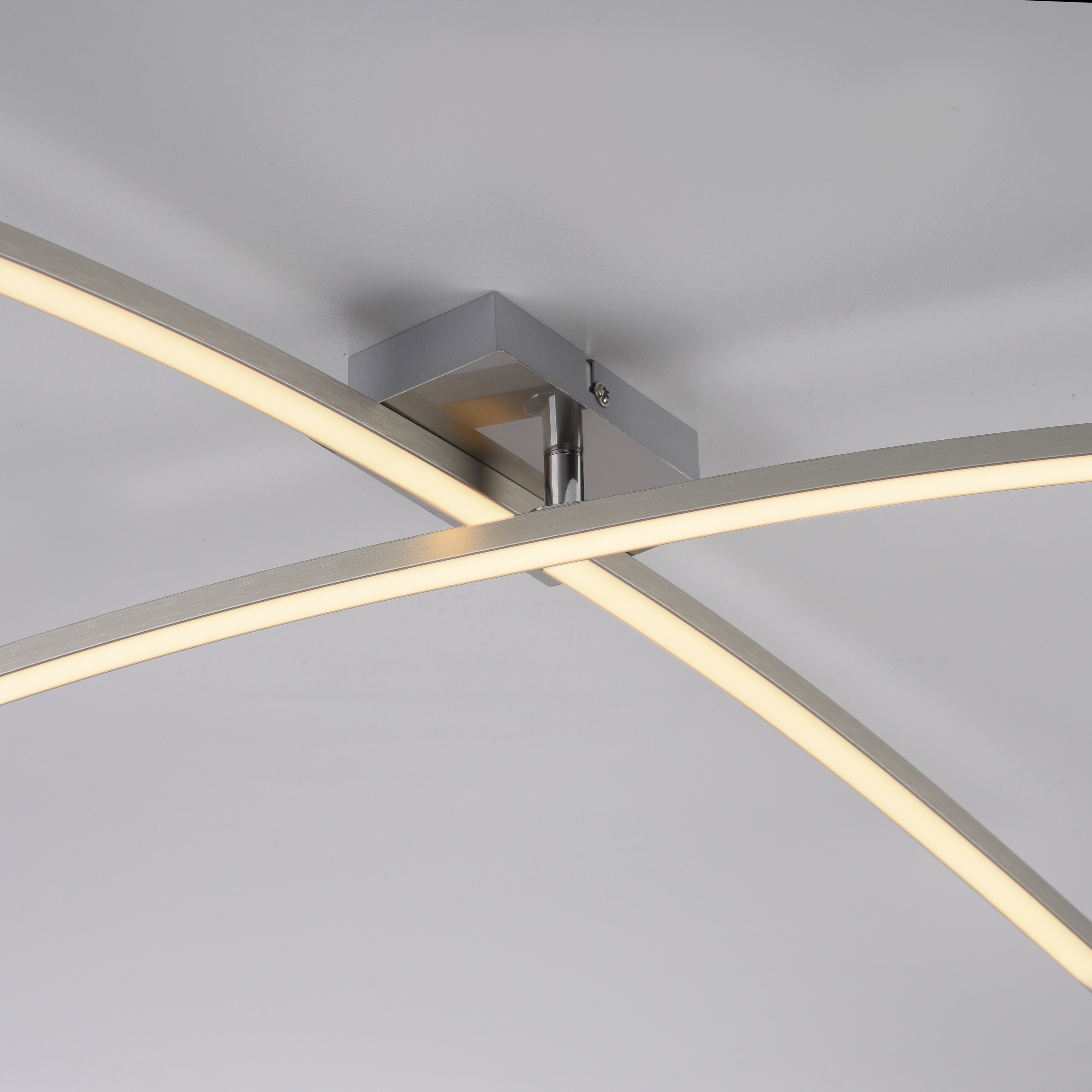 JUST LIGHT LED-Deckenleuchte 14726-55, 12W, 3000K, 1730lm, warmweiß, IP20, stahl