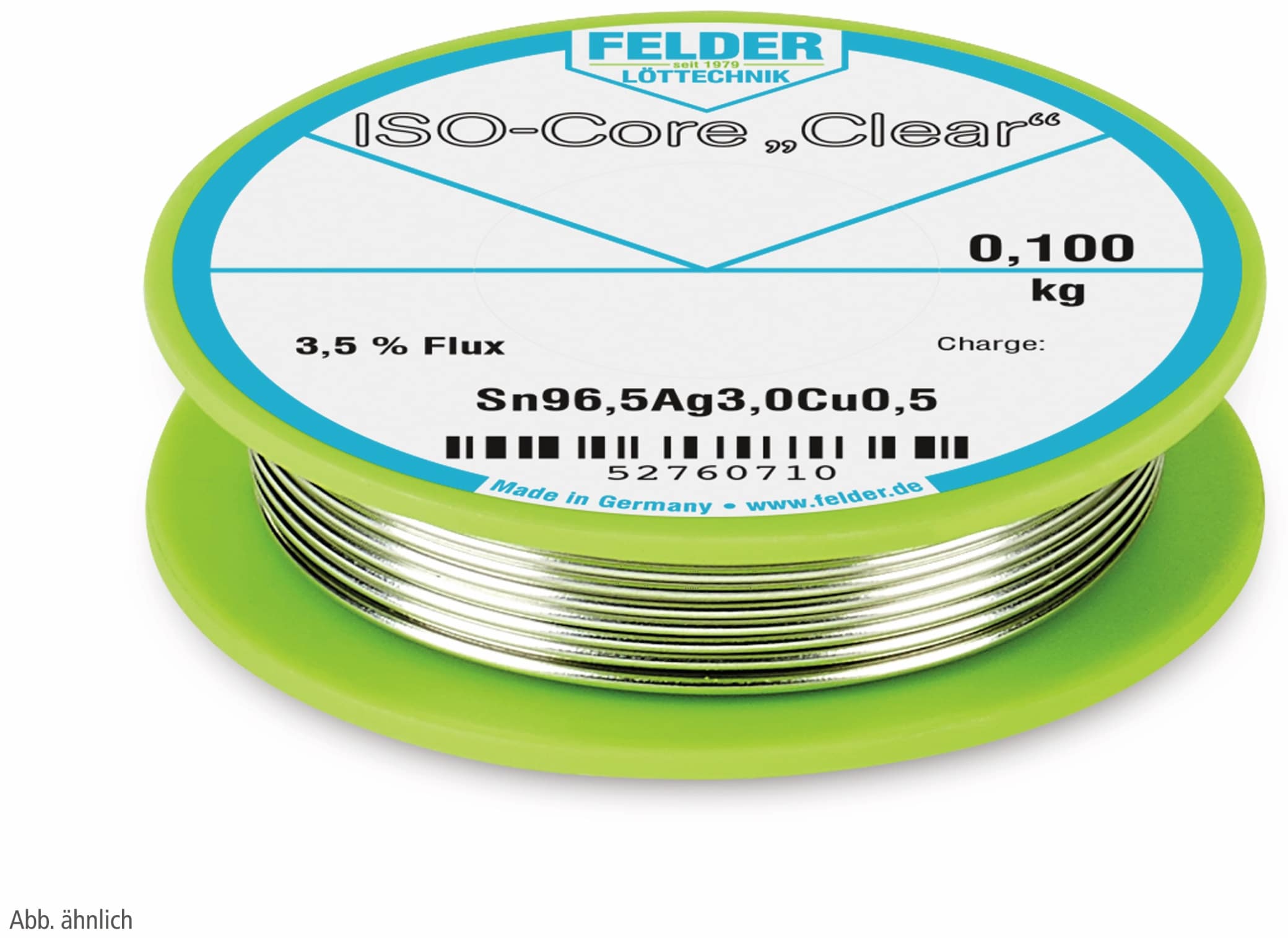 FELDER LÖTTECHNIK Lötdraht ISO-Core "Clear", 1,0 mm, 100 g