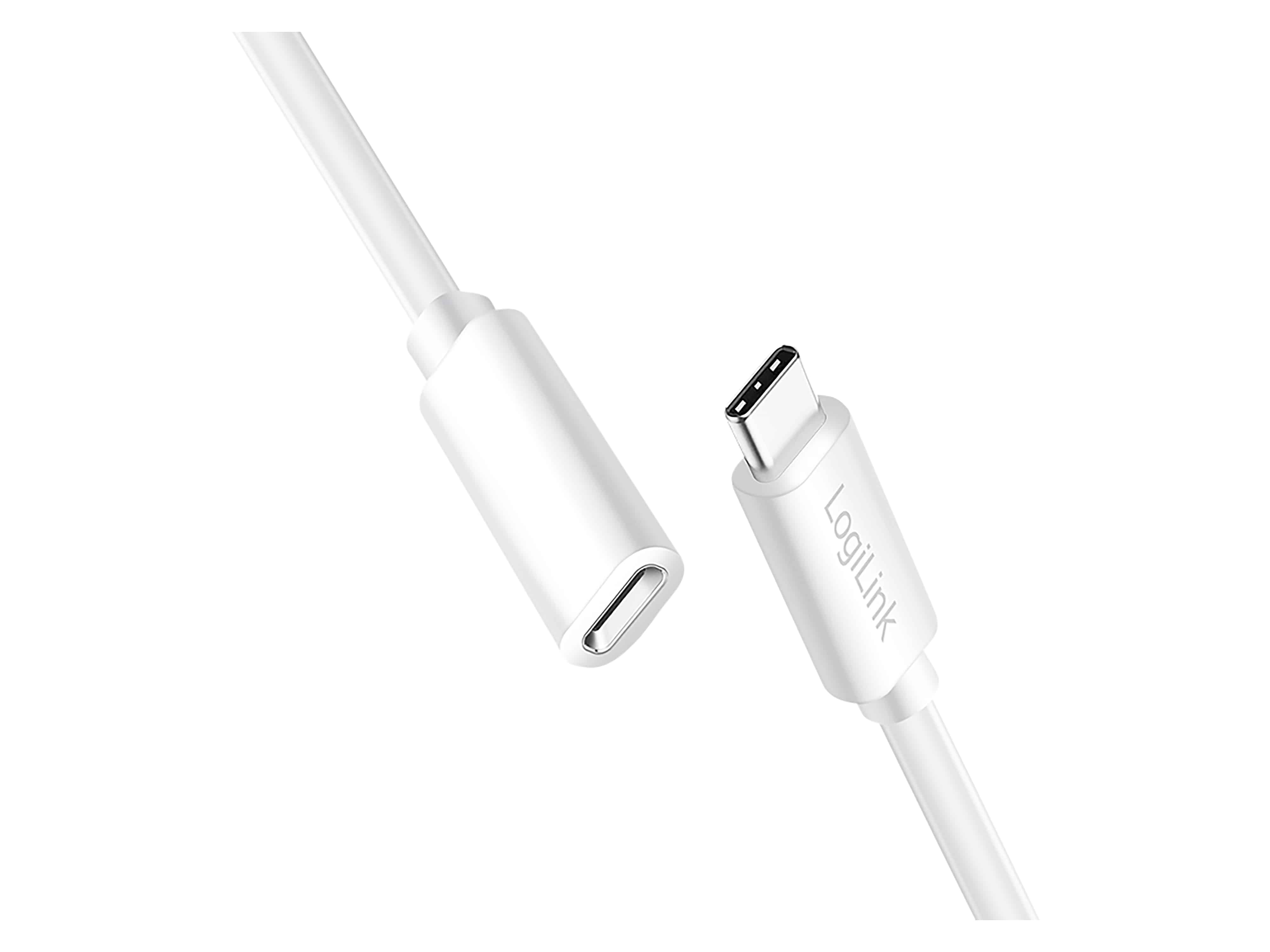 LOGILINK USB2.0 Kabel CU0220 USB-C M/USB-C F PD 1m weiß LOGILINK USB2.0 Kabel CU0220 USB-C M/USB-C F PD 1m weiß