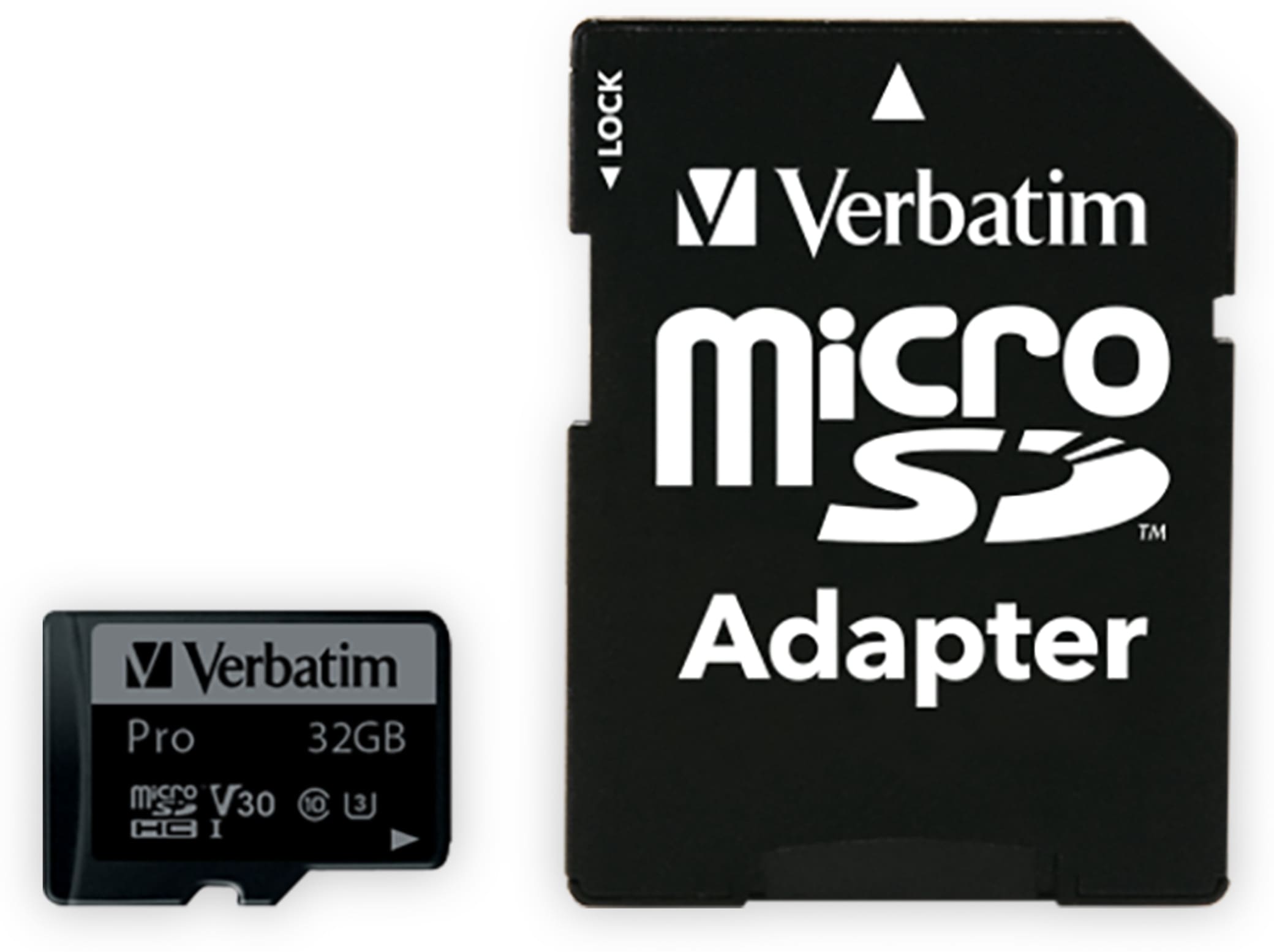 VERBATIM MicroSDHC Card Pro U3 32 GB inkl. Adapter