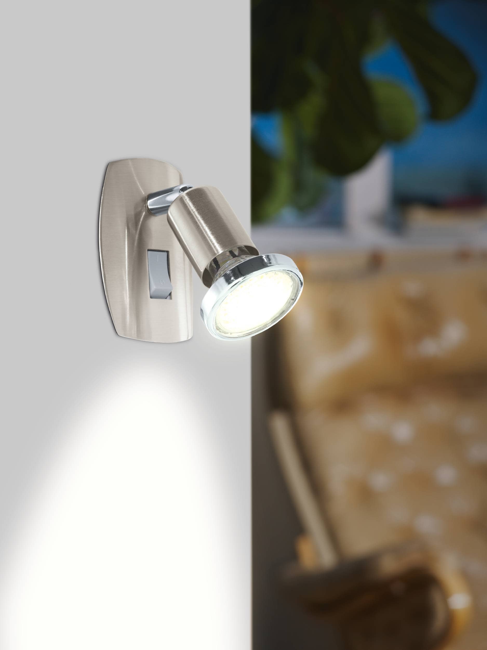EGLO LED-Steckerspot Mini 4, 92924 nickel-matt, GU10, 2,8 W, 3000 K EGLO LED-Steckerspot Mini 4, 92924 nickel-matt, GU10, 2,8 W, 3000 K