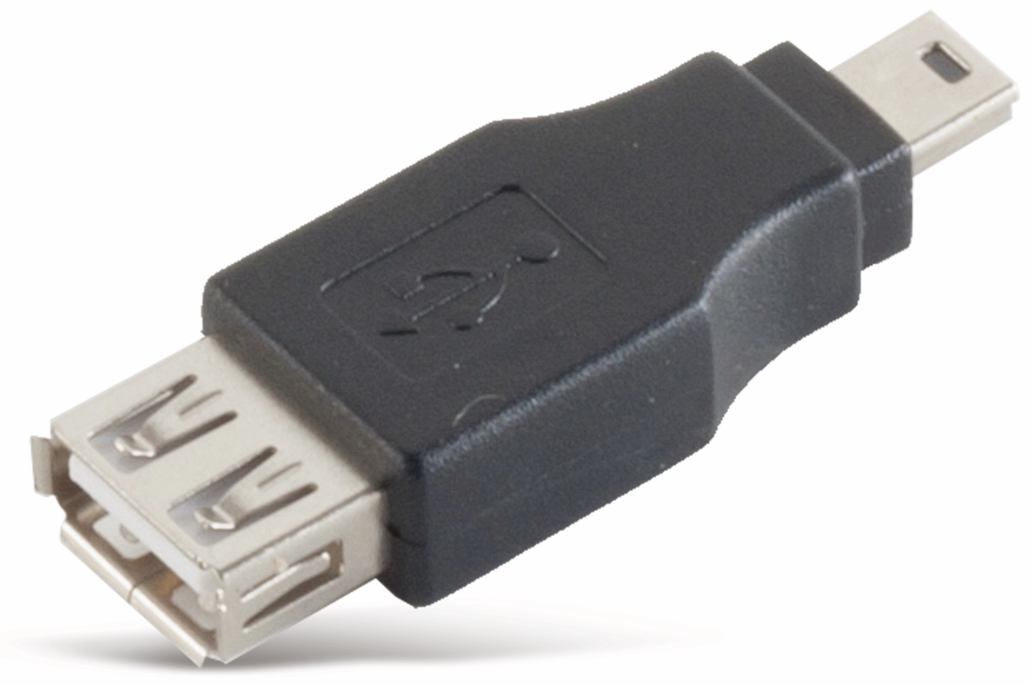 S-IMPULS USB2.0-Adapter, USB-A Kupplung/Mini-USB B 5-pin Stecker S-IMPULS USB2.0-Adapter, USB-A Kupplung/Mini-USB B 5-pin Stecker
