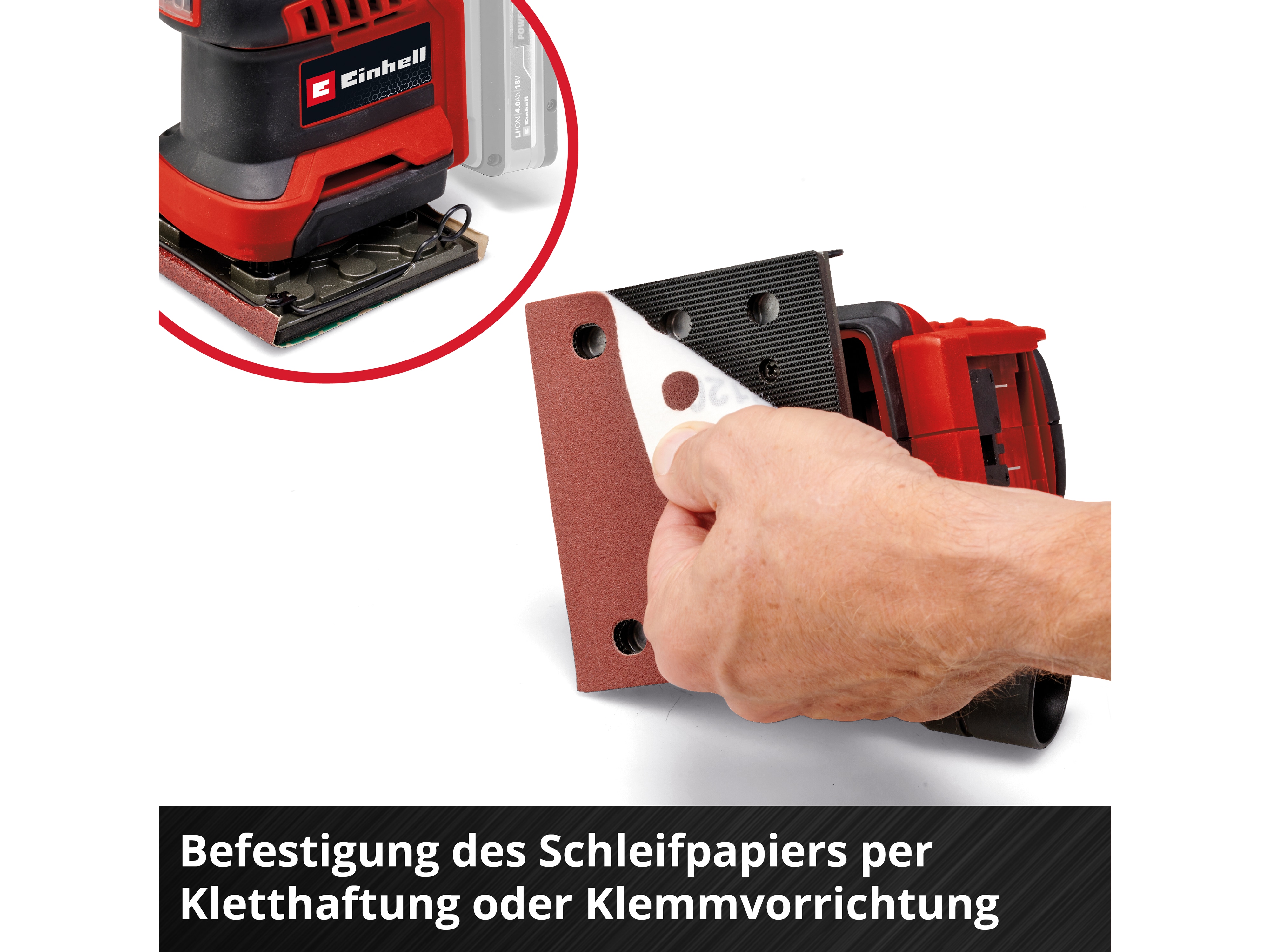 EINHELL Akku-Faustschleifer TE-OS 18/113 3X Li, Solo EINHELL Akku-Faustschleifer TE-OS 18/113 3X Li, Solo