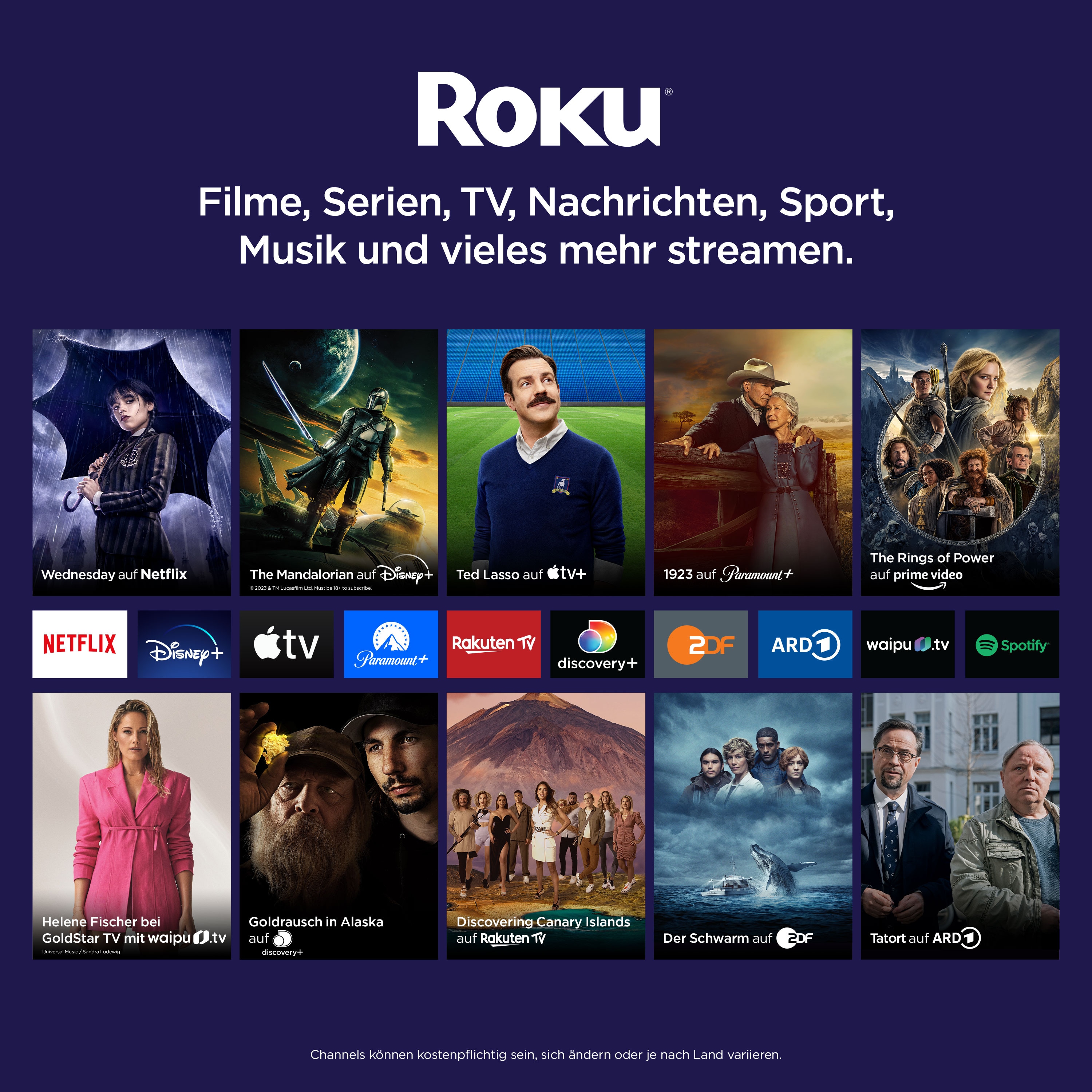 SHARP LED-TV 43FD2E, 108cm (43"), EEK: E, ROKU TV, Full-HD, WLAN