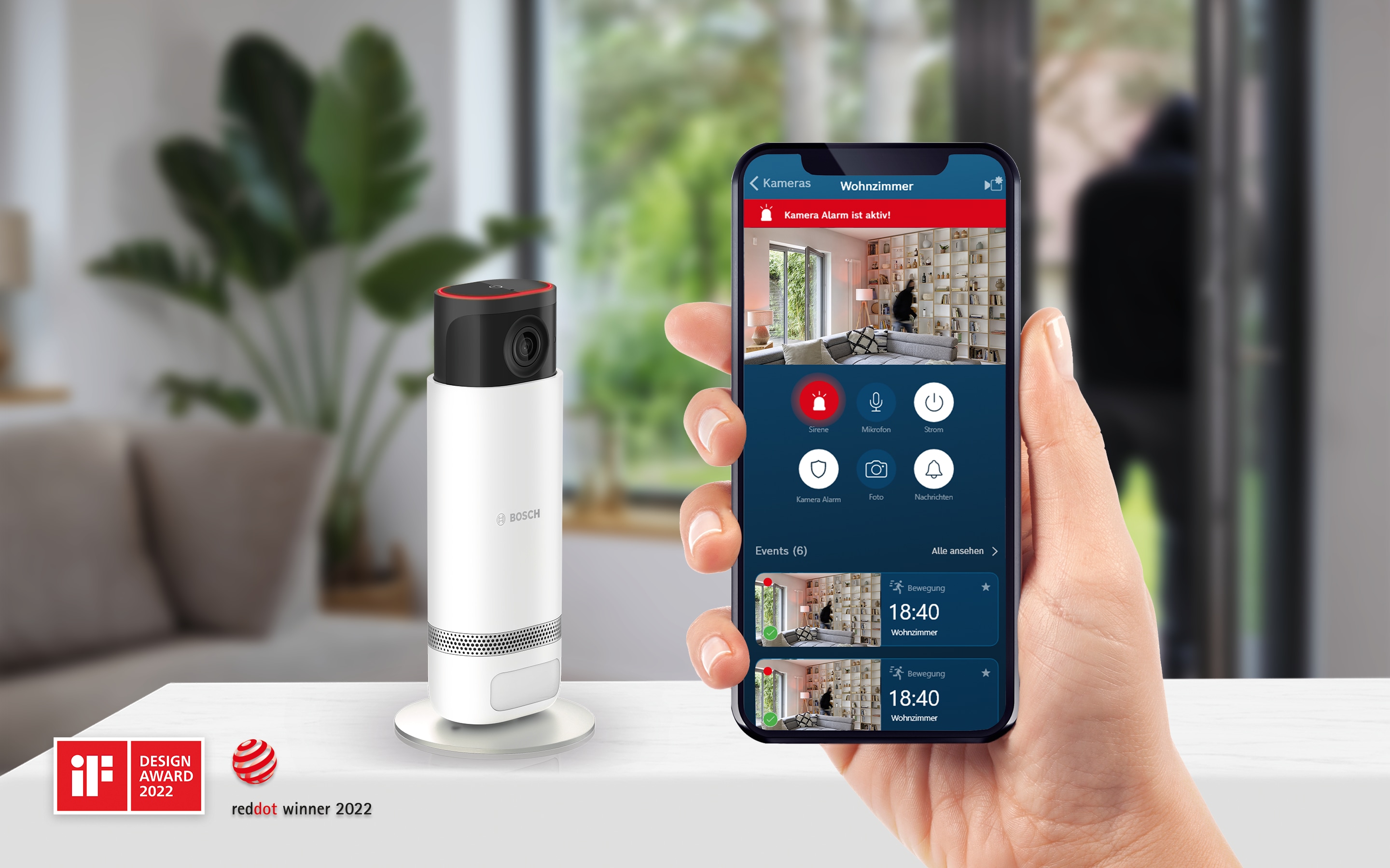 BOSCH Überwachungskamera 8750001354, innen, weiß BOSCH Überwachungskamera 8750001354, innen, weiß