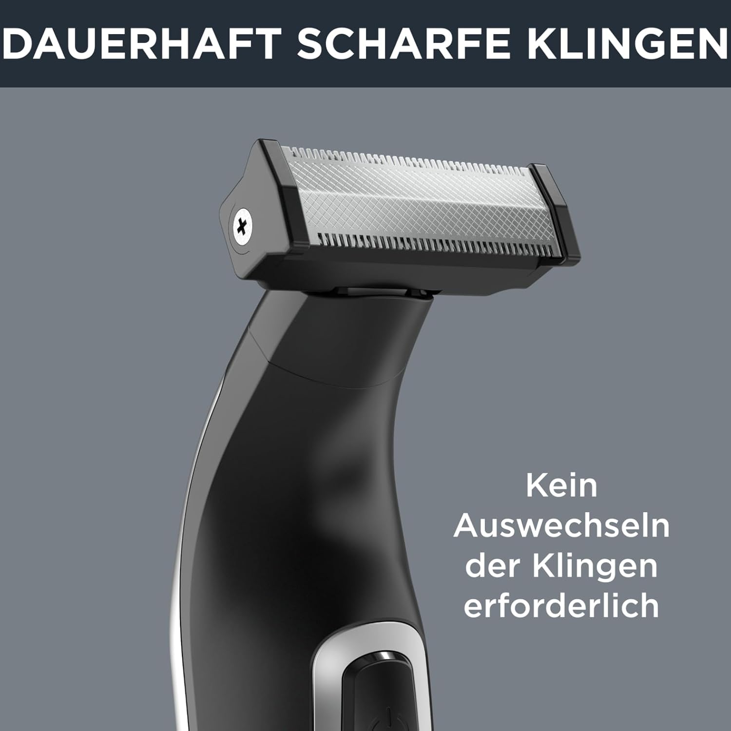 ROWENTA Barttrimmer Forever Sharp TN6000, schwarz-silber, selbstschärfende Klingen ROWENTA Barttrimmer Forever Sharp TN6000, schwarz-silber, selbstschärfende Klingen