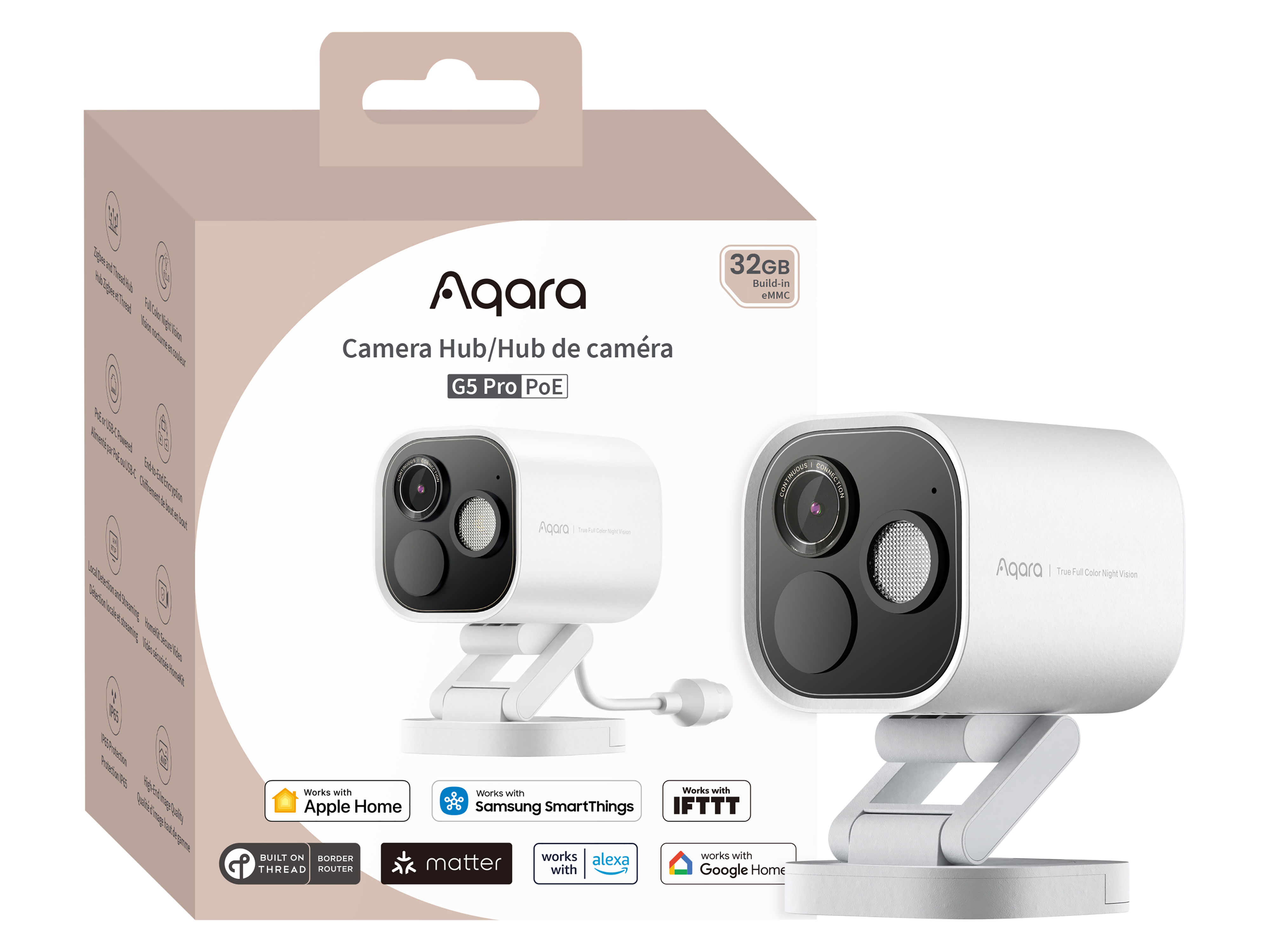 AQARA Überwachungskamera CH-C03DW, G5, Pro (PoE), weiß