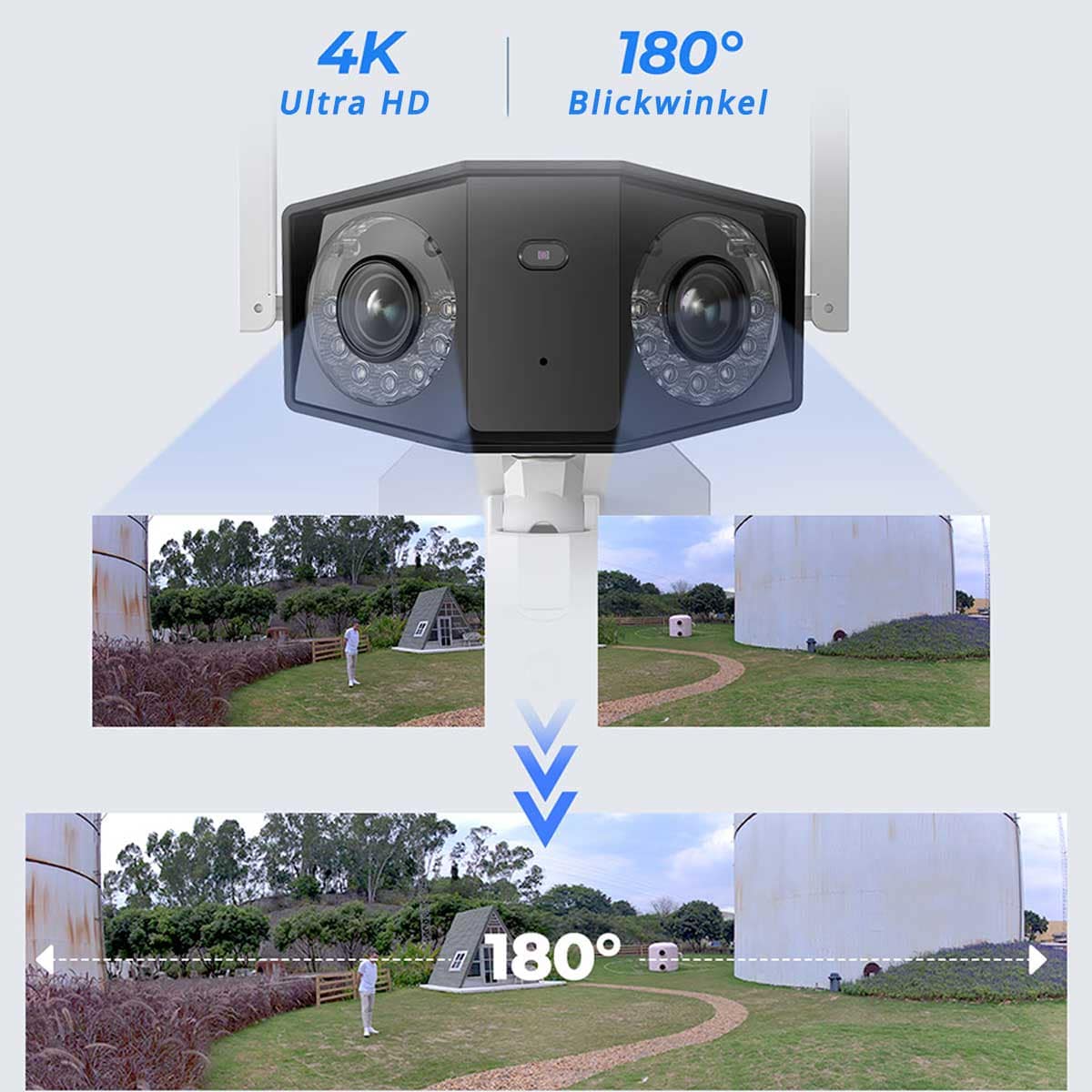 REOLINK Überwachungskamera Duo Series, W730 (WiFi 6), außen, weiß