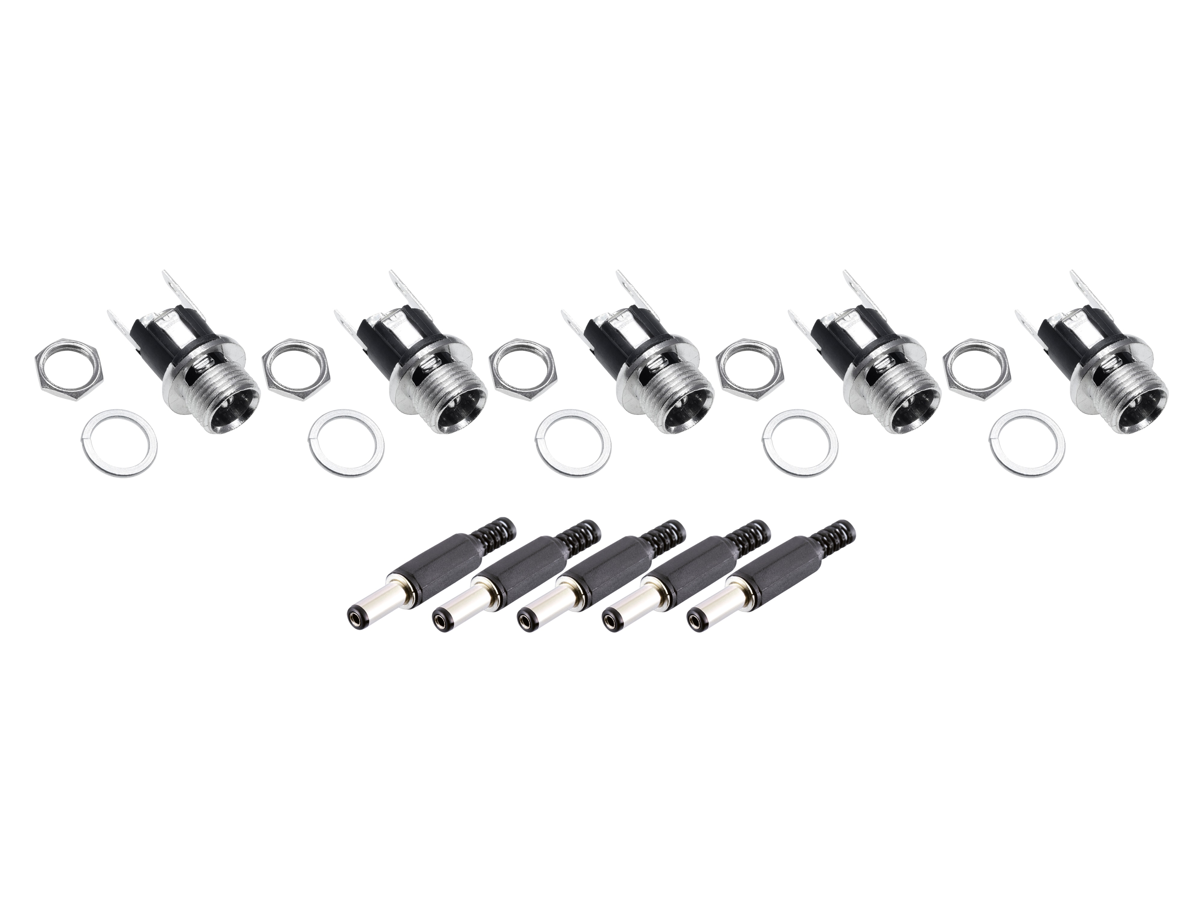 Einbau-Hohlbuchse & Hohlstecker Set, 5,5/2,1 Einbau-Hohlbuchse & Hohlstecker Set, 5,5/2,1