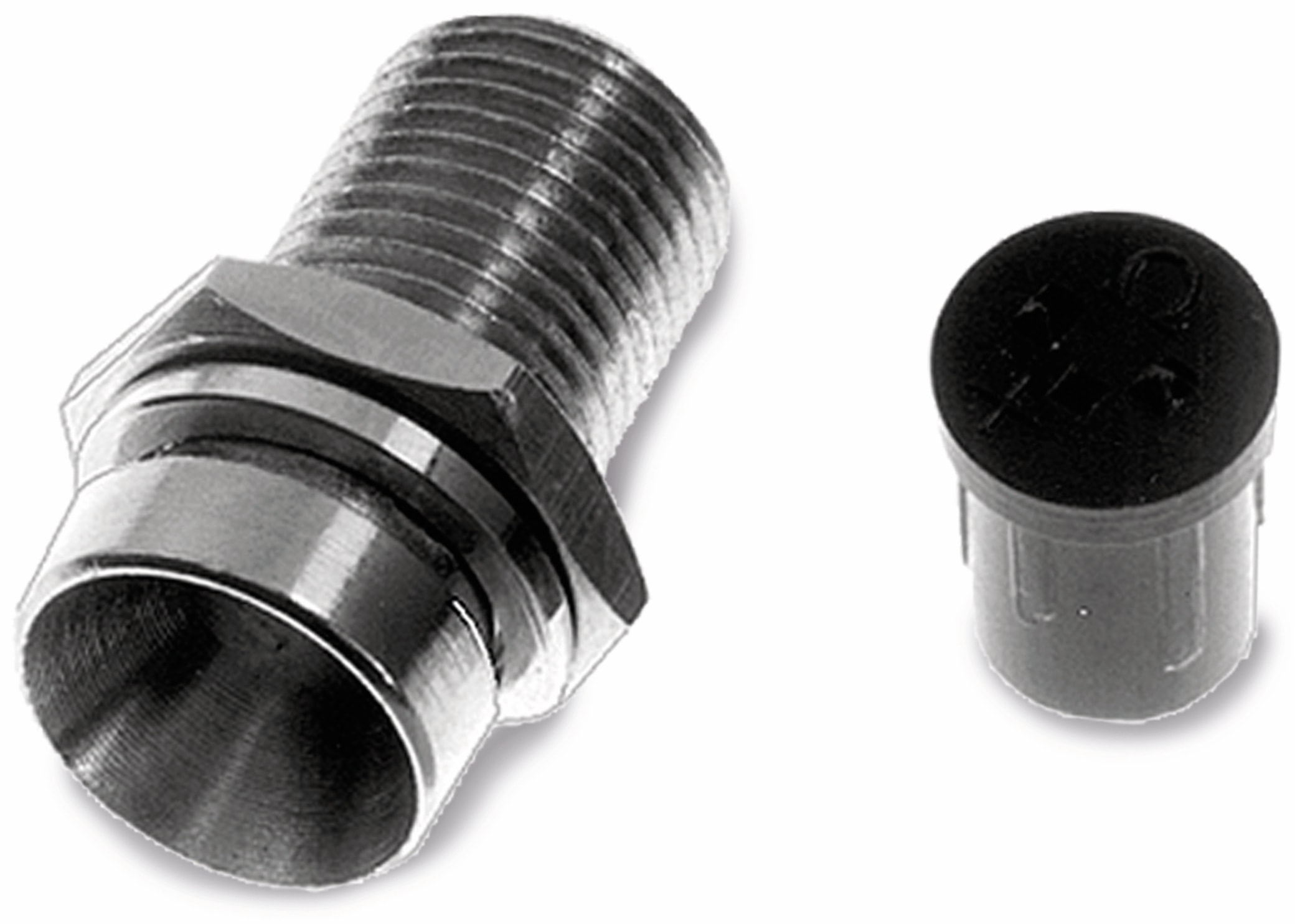 LED Fassung, 3 mm, schwarz eloxiert, versenkt
