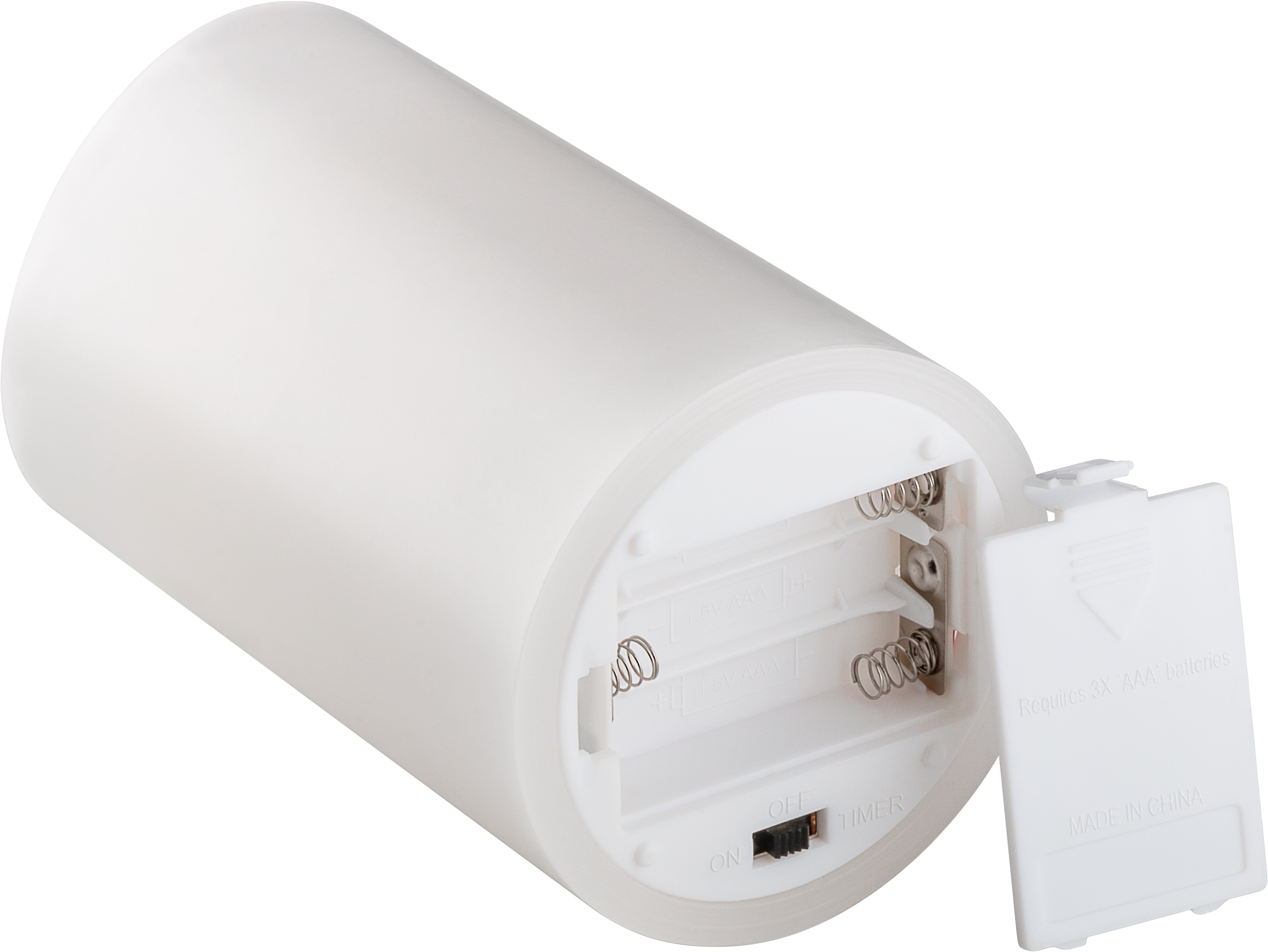 GOOBAY LED-Echtwachskerzen, Timerfunktion, 4 Stück, warmweiß, weiß