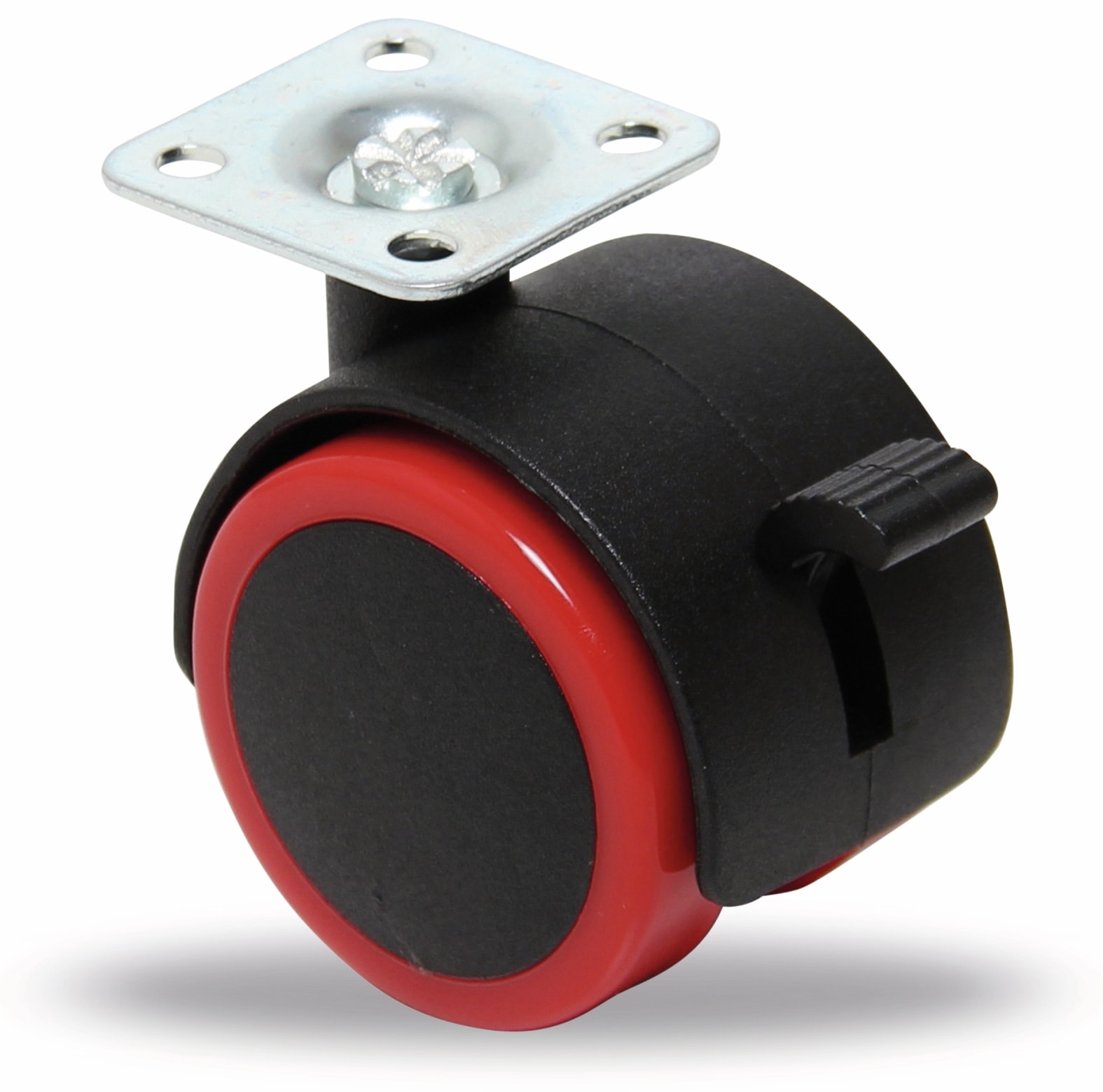 BGS TECHNIC Lenk-Doppel-Laufrolle, rot/schwarz, Ø 50 mm, mit Bremse BGS TECHNIC Lenk-Doppel-Laufrolle, rot/schwarz, Ø 50 mm, mit Bremse