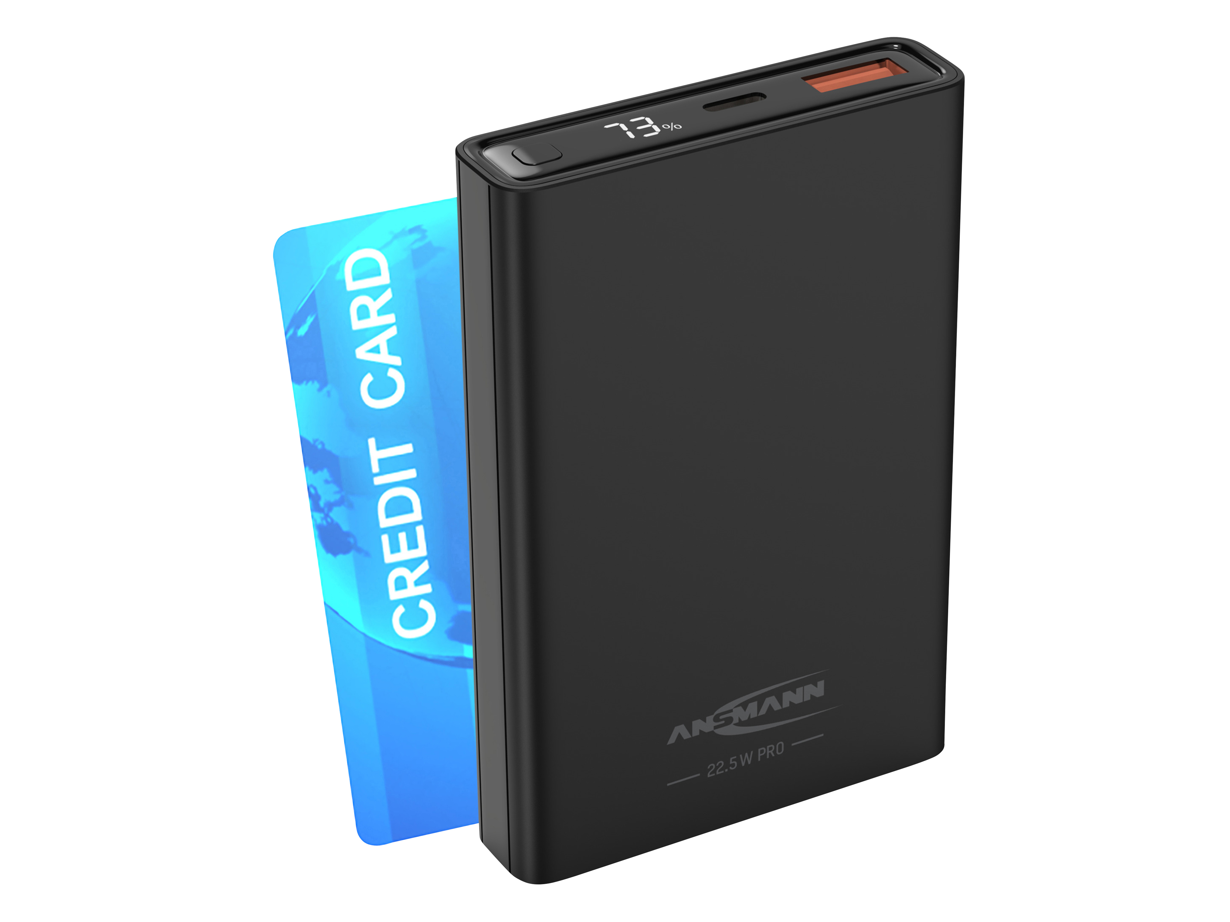 ANSMANN Powerbank PB222PD, 10.000 mAh, schwarz