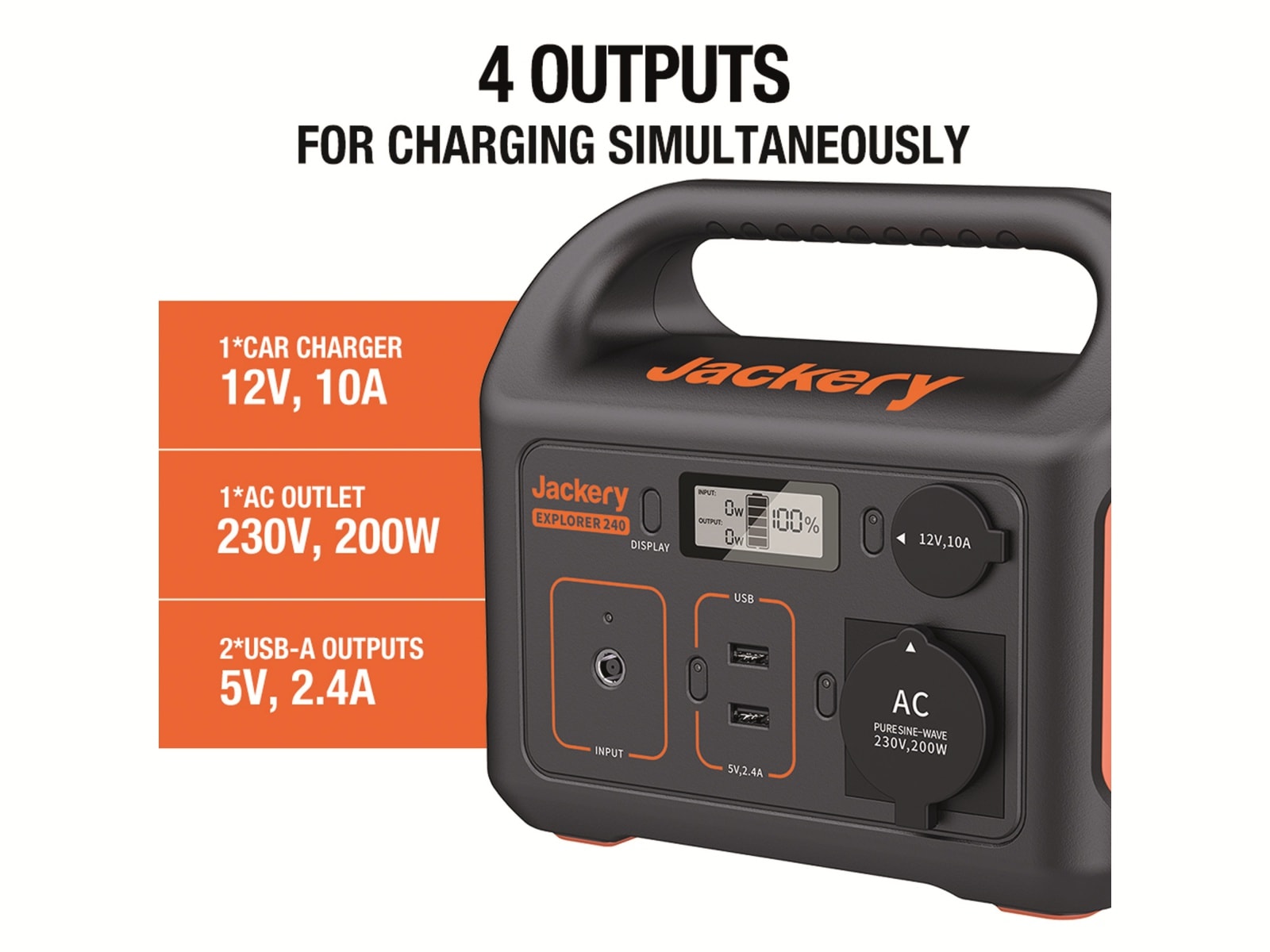 JACKERY Powerstation-Set Explorer 240EU + 100 W Solarmodul