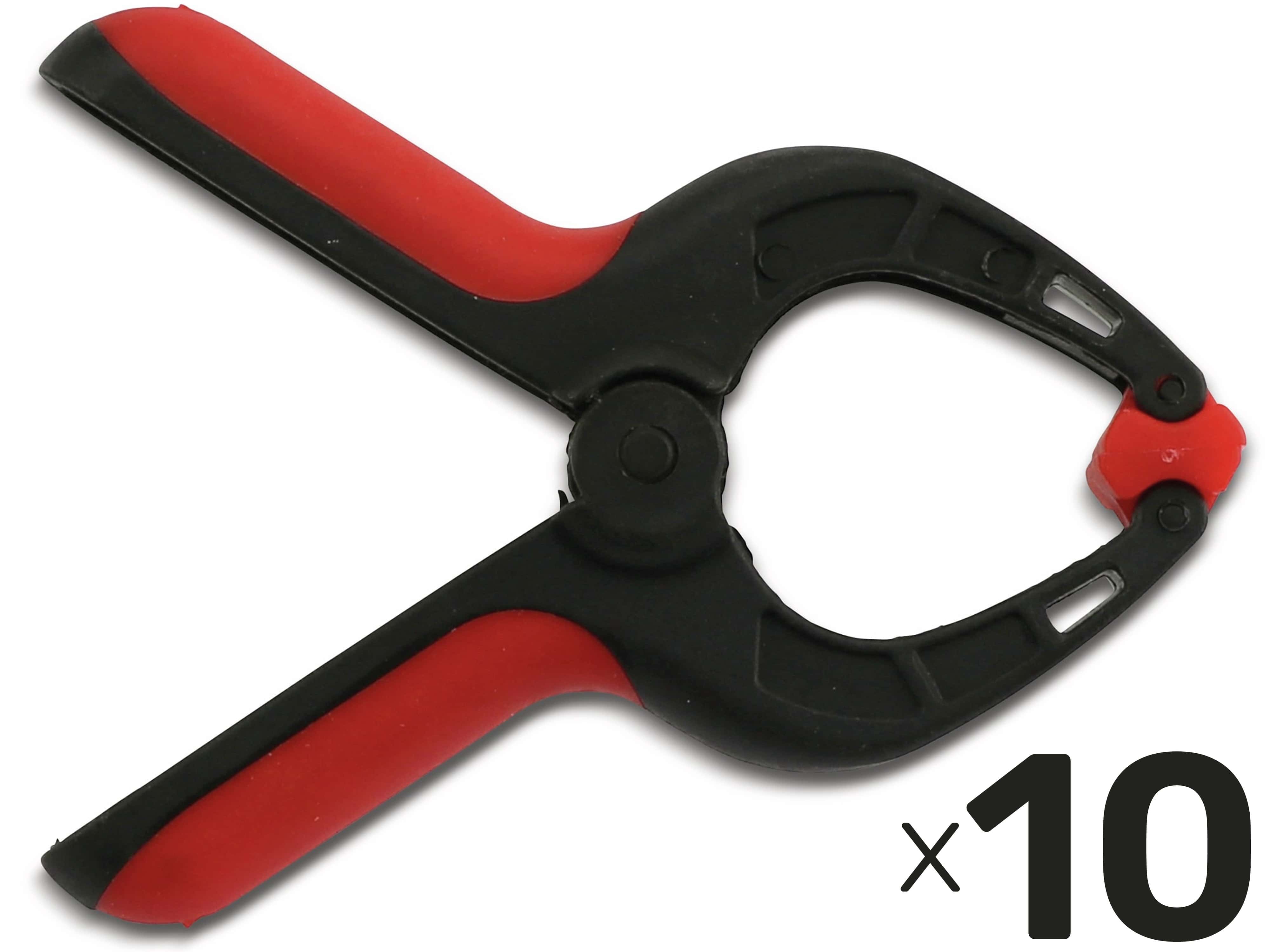 DAYTOOLS Leimzwinge TA-RX-001-3, 85 mm, rot/schwarz, 10 Stück
