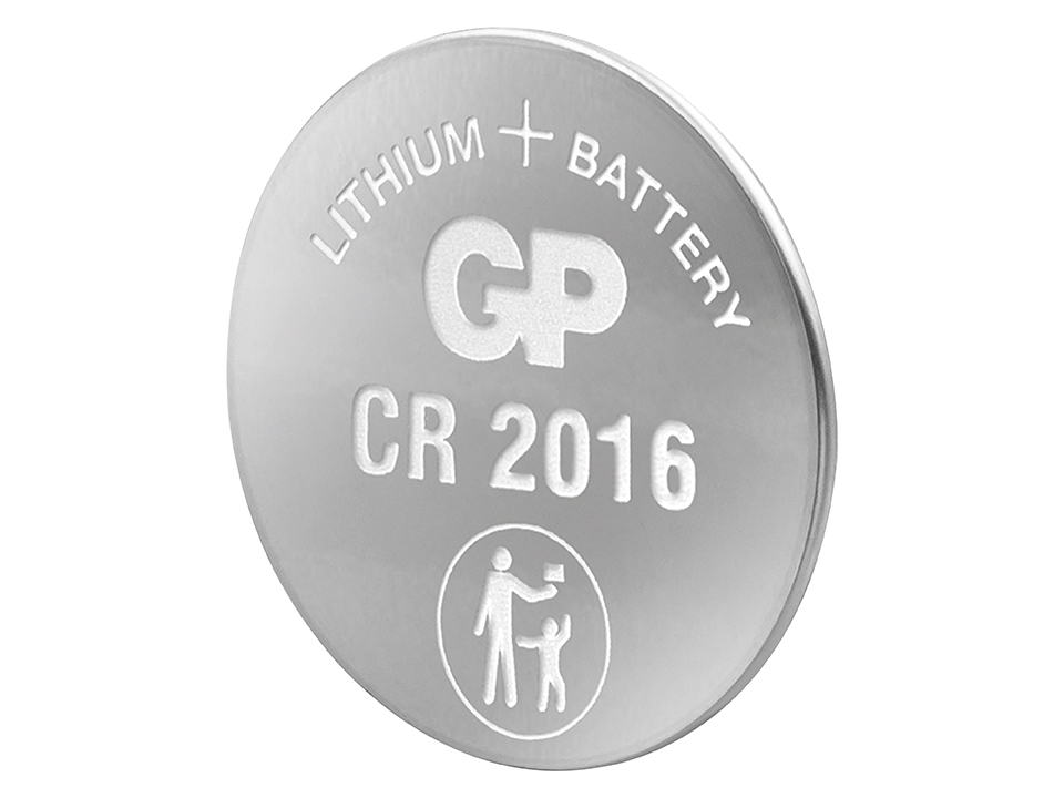 GP CR2016 Lithium Knopfzelle, 3 V, 2 Stück GP Knopfzelle, CR2016, Lithium, 3 V, 2 St.