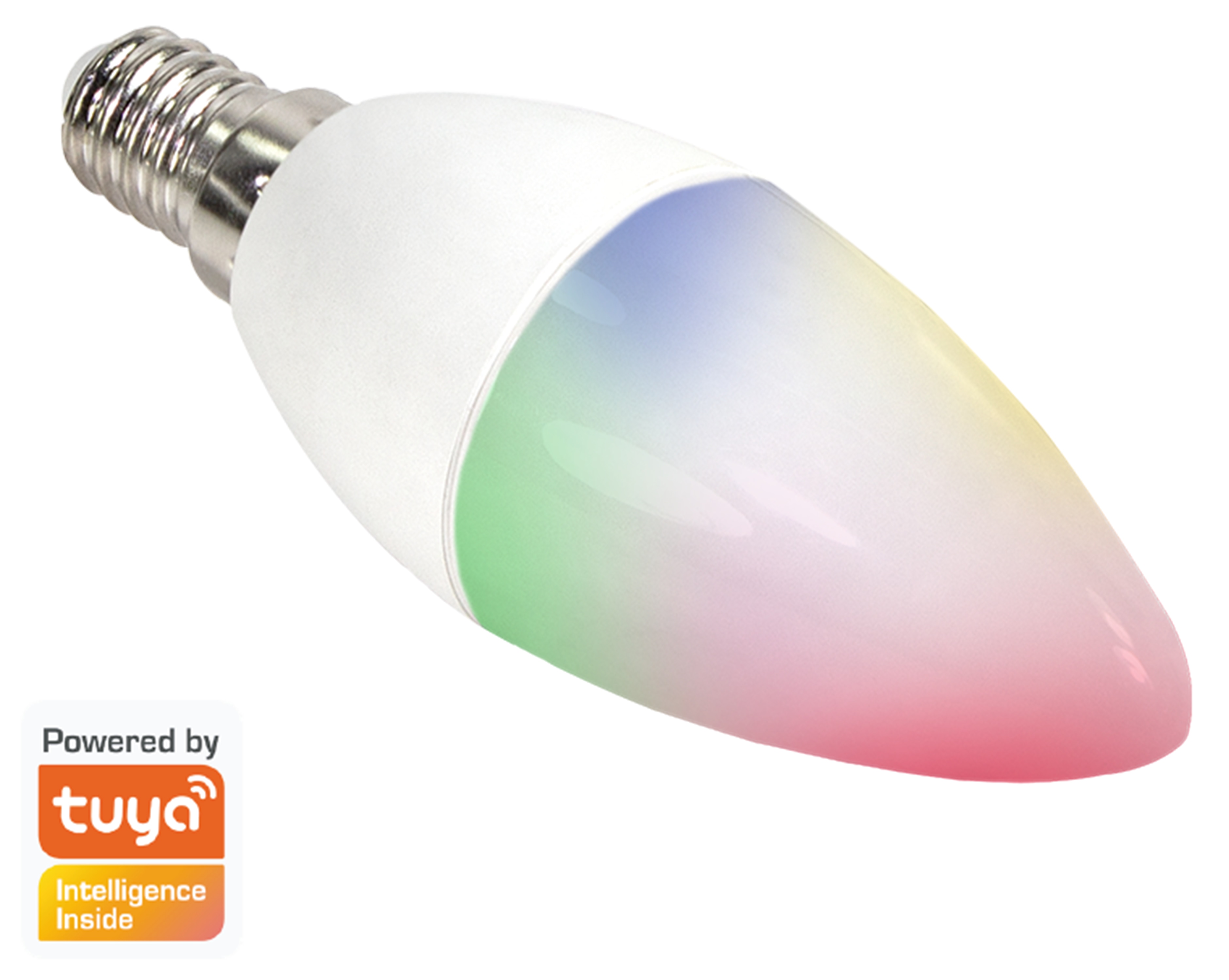 LOGILINK Wi-Fi Smart LED-Lampe SH0119, Kerze, E14, 350 lm, 4 W, WW, KW + RGB LOGILINK Wi-Fi Smart LED-Lampe SH0119, Kerze, E14, 350 lm, 4 W, WW, KW + RGB