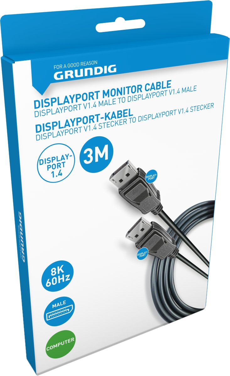 GRUNDIG DisplayPort-Kabel 1.4, 3 m