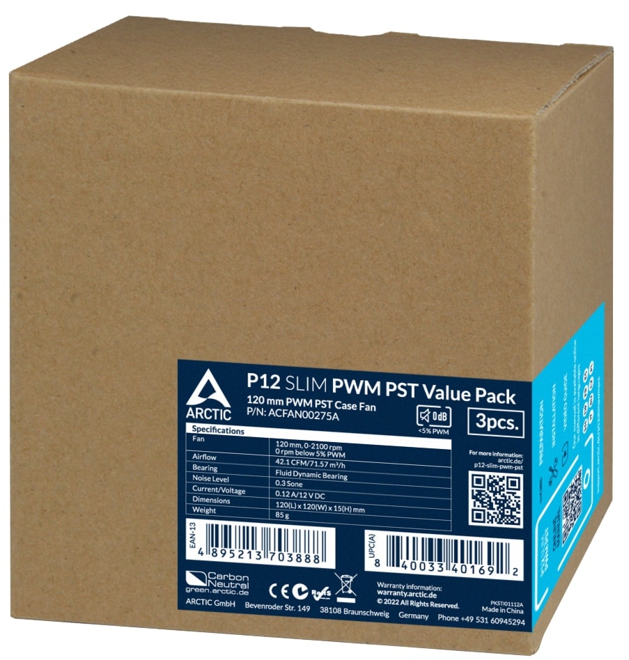 ARCTIC Lüfter P12 Slim PWM PST 3er Pack ARCTIC Lüfter P12 Slim PWM PST 3er Pack