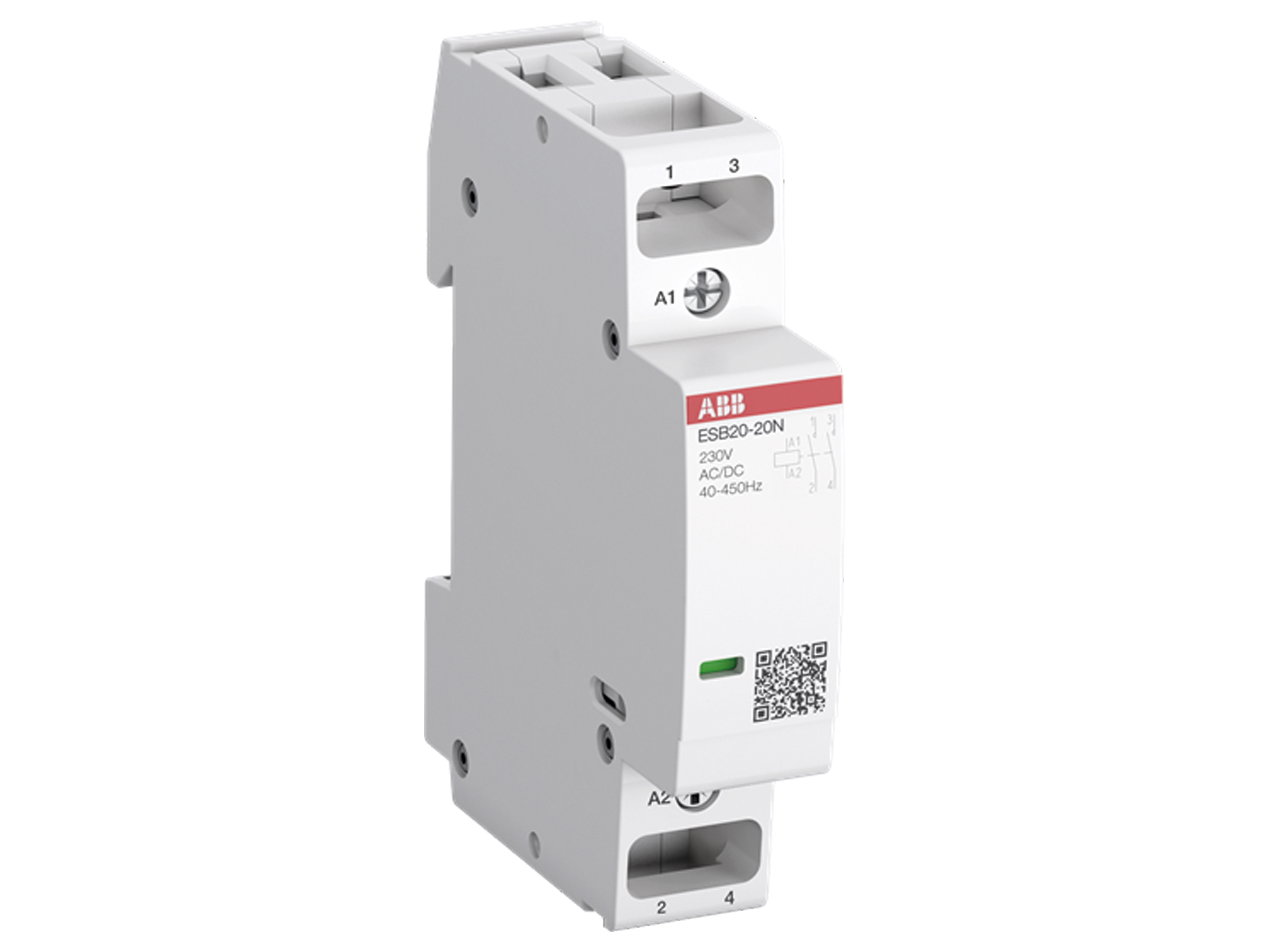 ABB Installationsschütz ESB20-20N-06, 20 A, 2S/0Ö, 230 V ABB Installationsschütz ESB20-20N-06, 20 A, 2S/0Ö, 230 V